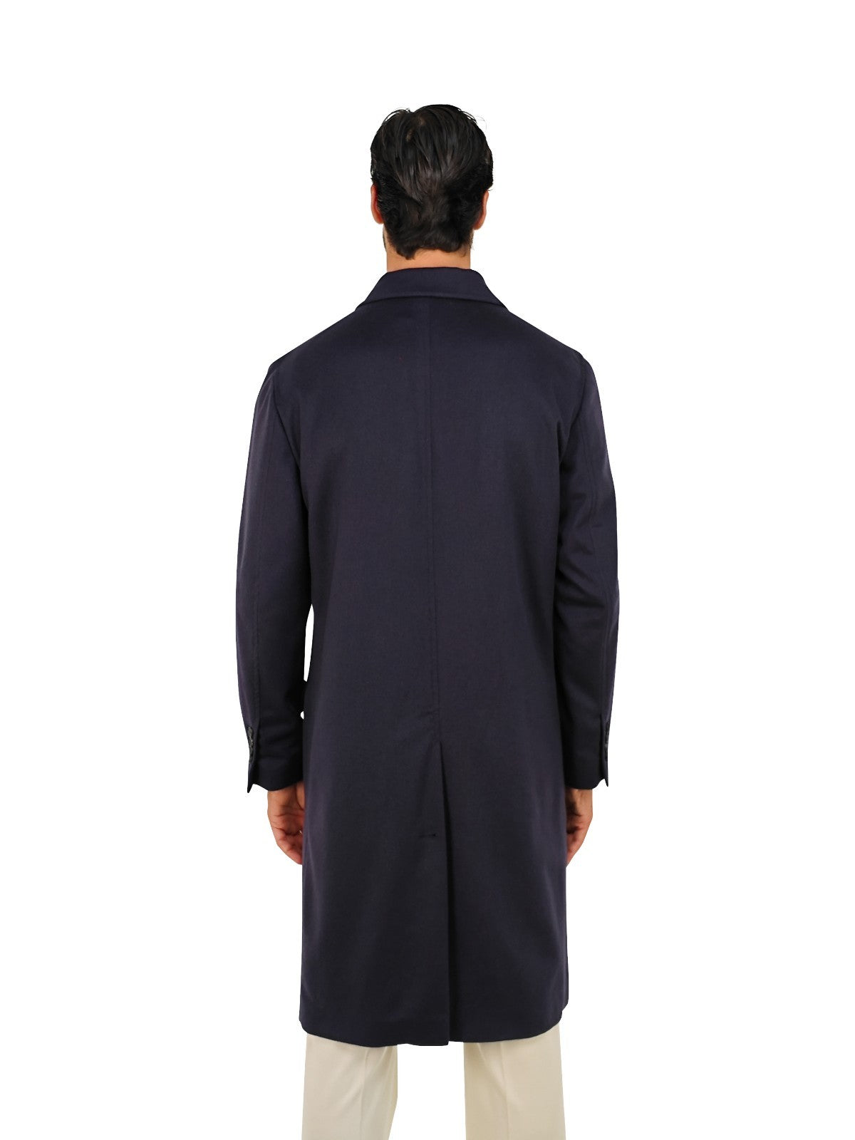 $3400 RUBINACCI "Skyfall 007" Blue Long Coat 100% Cashmere 40 US / 50 EU