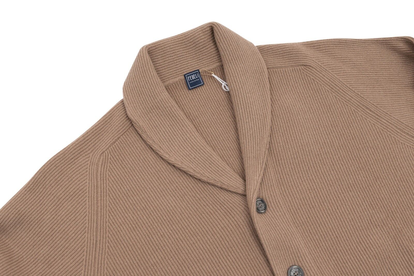 $2500 FEDELI "Terminillo" Brown Cardigan Jacket 100% Cashmere 42 US / 52 EU