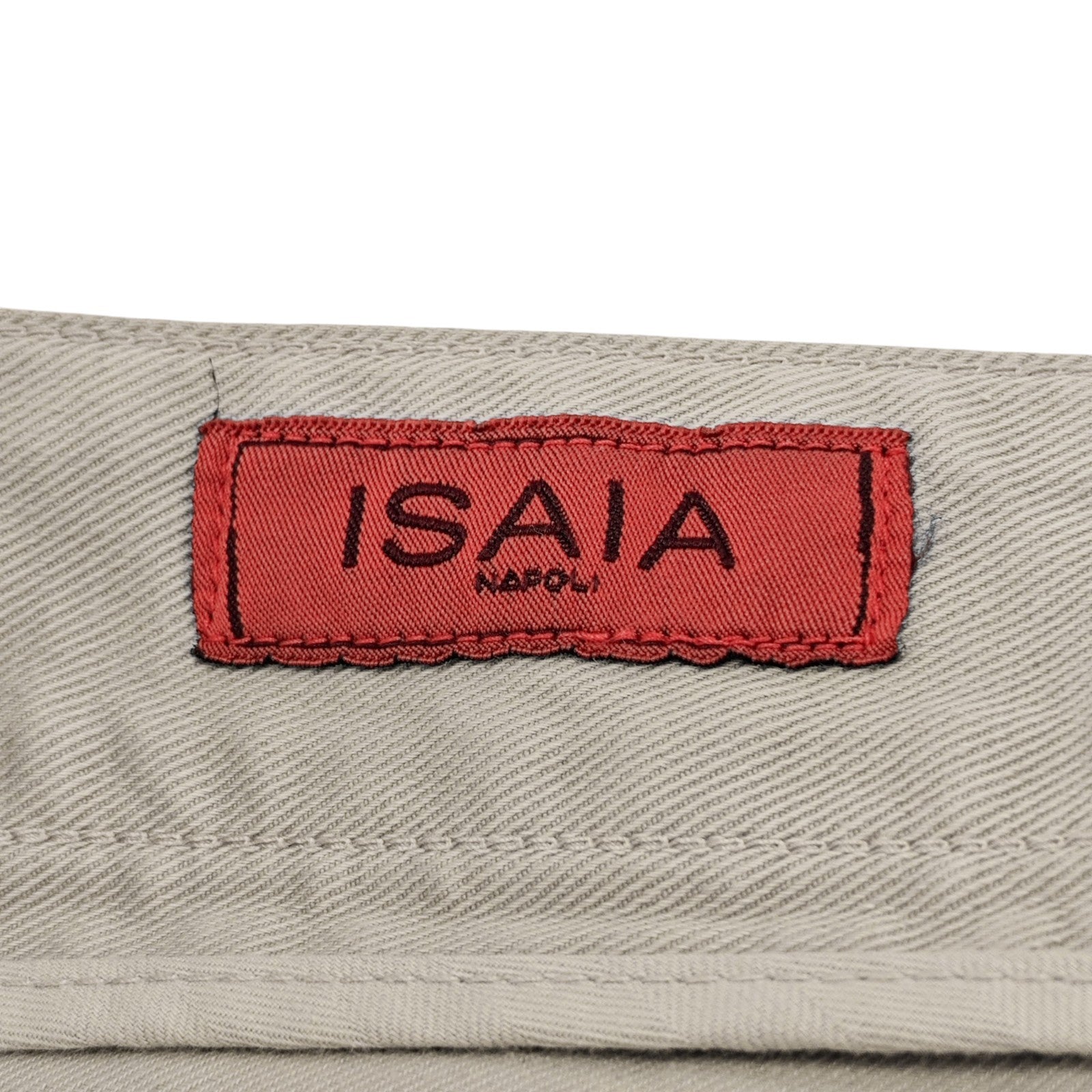 750$ ISAIA NAPOLI Beige 5 Pockets Casual Pant Twill Cotton 34 US / 50 EU R