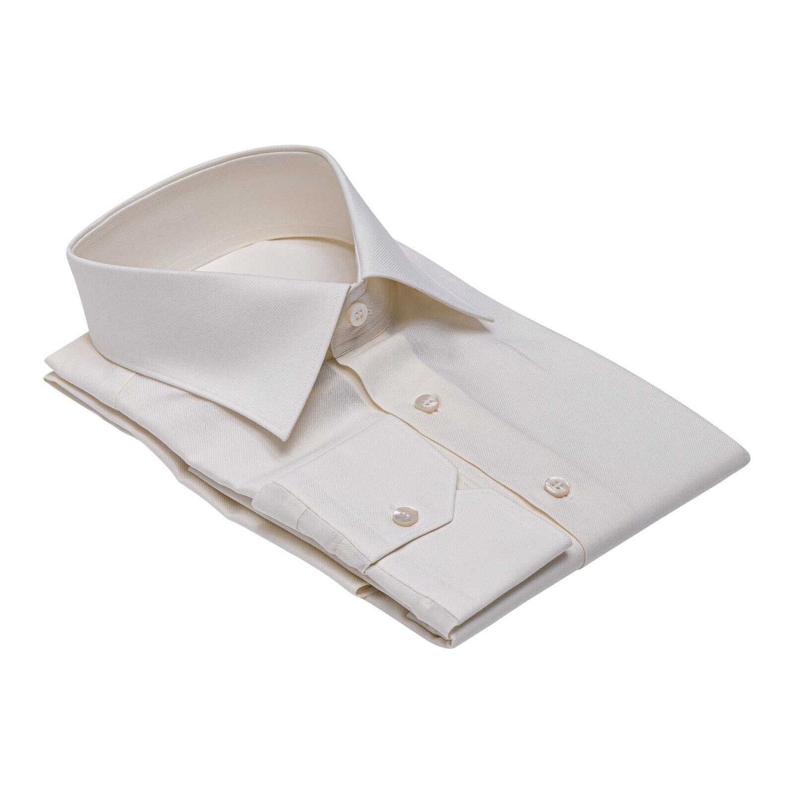 690$ LUXURY GERLIN Shirt Light Light Yellow Twill ALUMO Cotton 1F BIJAN