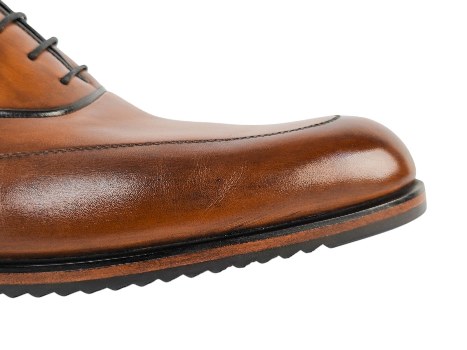 1100$ TESTONI Black Label Oxford Shoes Calf Caramel Shaded 8 UK / 9 US / 42 IT