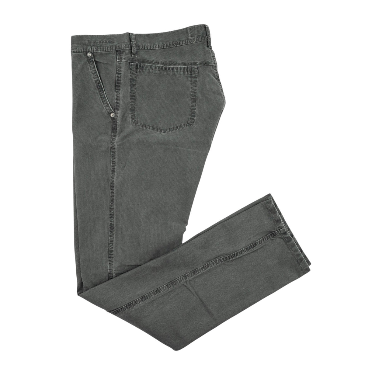 415$ LUIGI BORRELLI NAPOLI Dark Grey Jeans Cotton 33 US / 49 EU - Made in Italy
