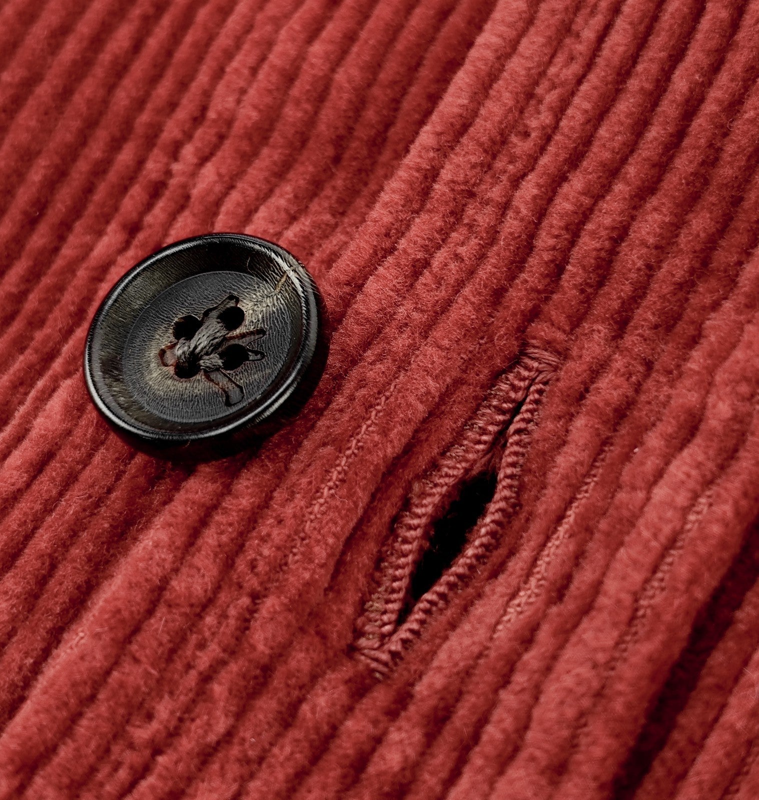 $1250 ISAIA NAPOLI "Comfort" Rust Hand-Sewn Overshirt Jacket Cordoroy Cotton