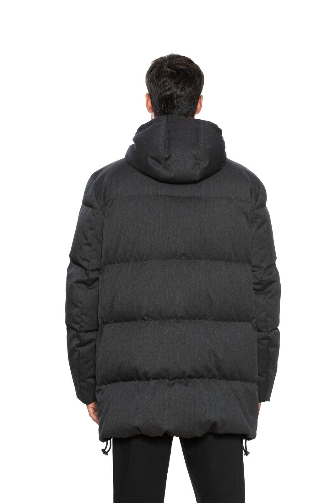 950$ EMPORIO ARMANI Parka Montgomery Wool Coat Puffer Real Down 44 US / 54 EU