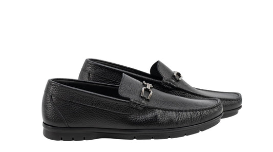 1200$ TESTONI Mocs Black Driver Loafer Printed York Cakf Metal 8 UK 9 US 42 IT