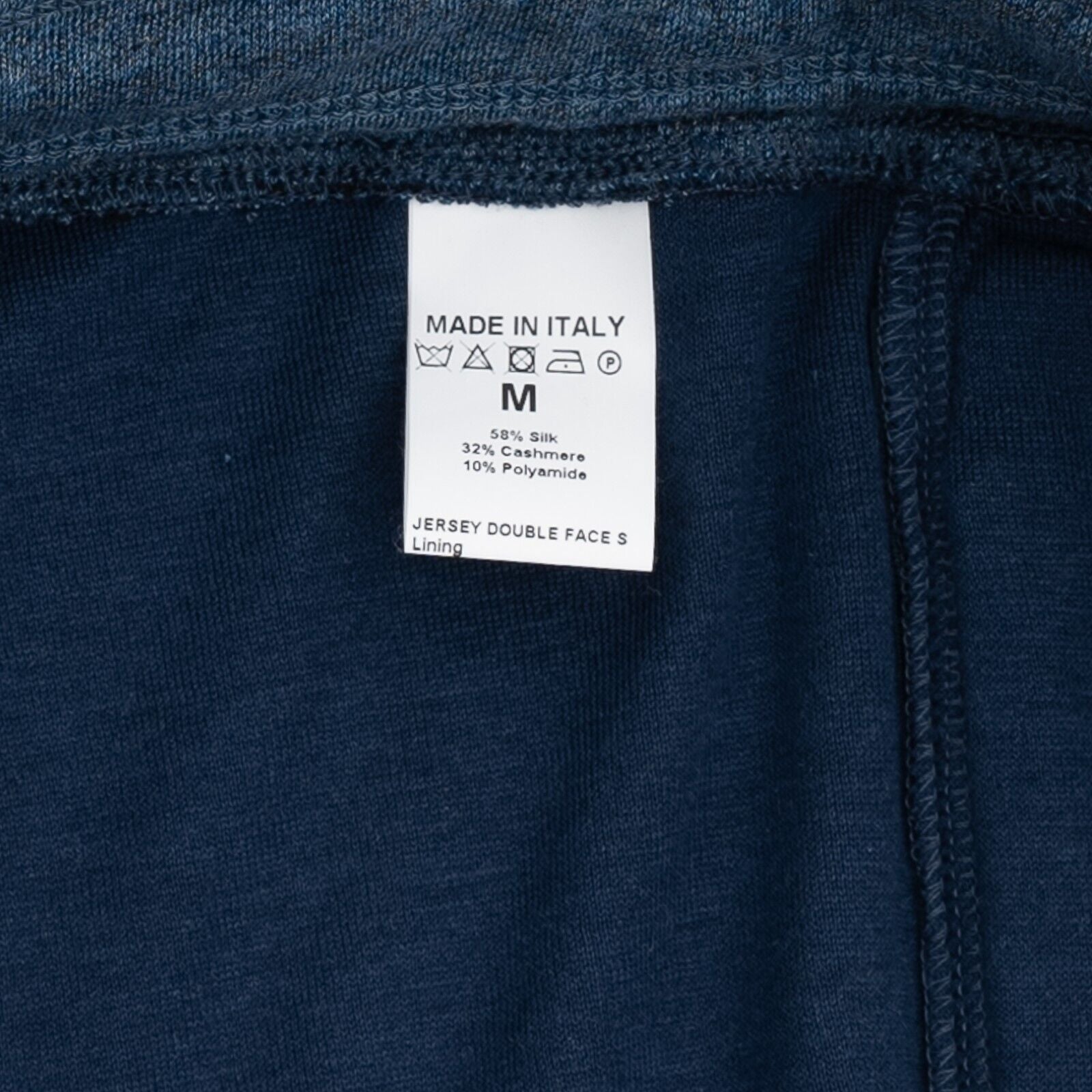 1250$ ISAIA NAPOLI Blue Drawstring Trackpant Jogging Pant Silk / Cashmere