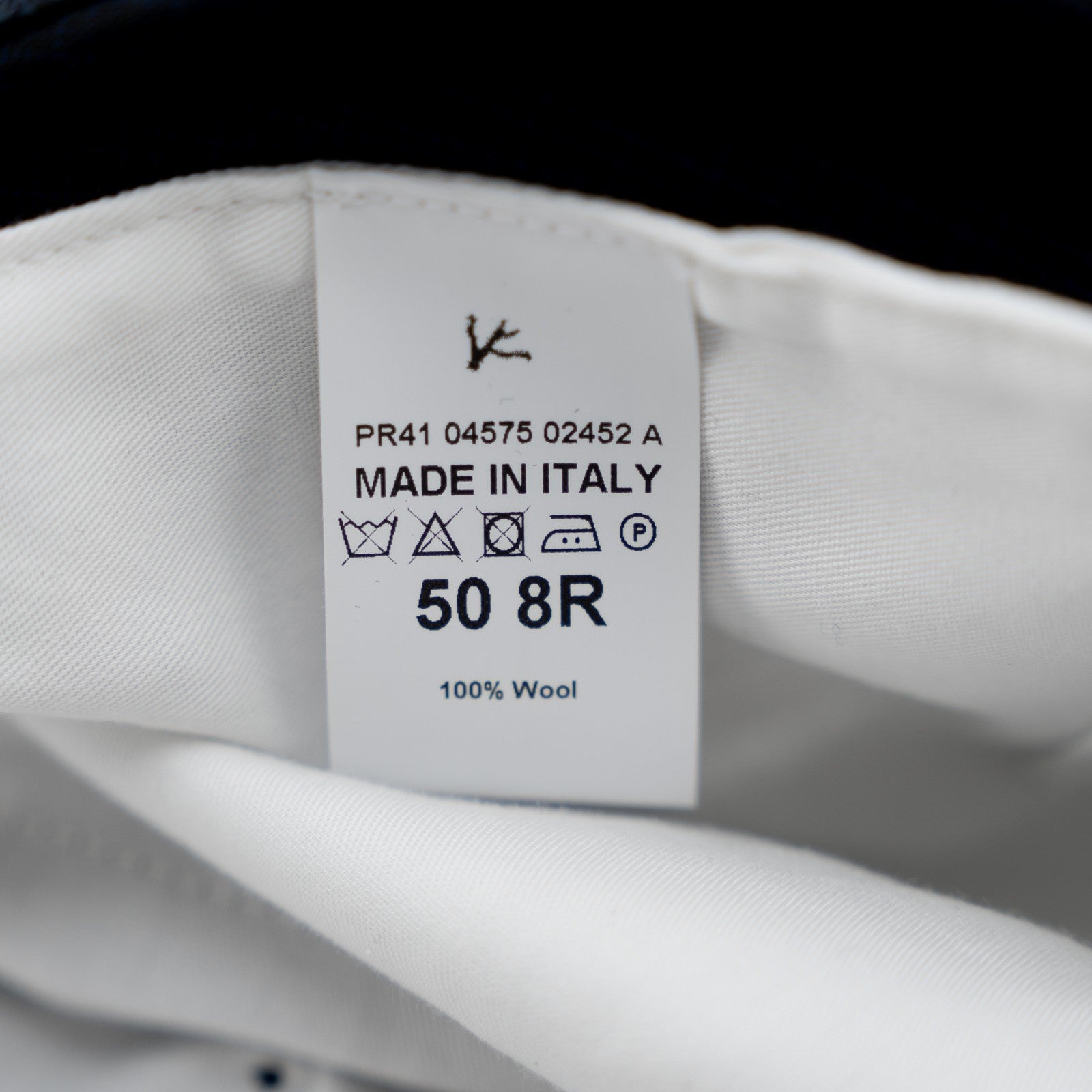 1750$ ISAIA Hand-Sewn Tapered Dress Pant Wool Blue Micro Checks 34 US / 50 EU 8R