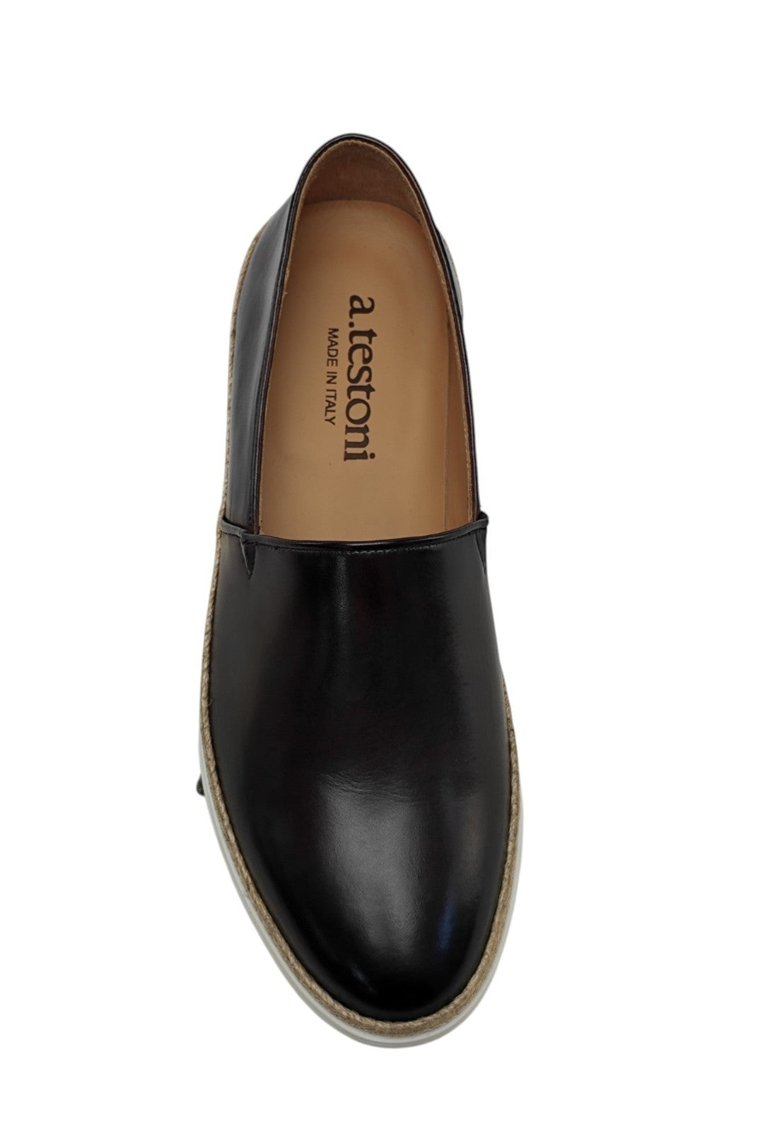 900$ TESTONI Espadrillas Sneaker Shoes Lux Calf Cigar 8 UK / 9 US / 42 IT