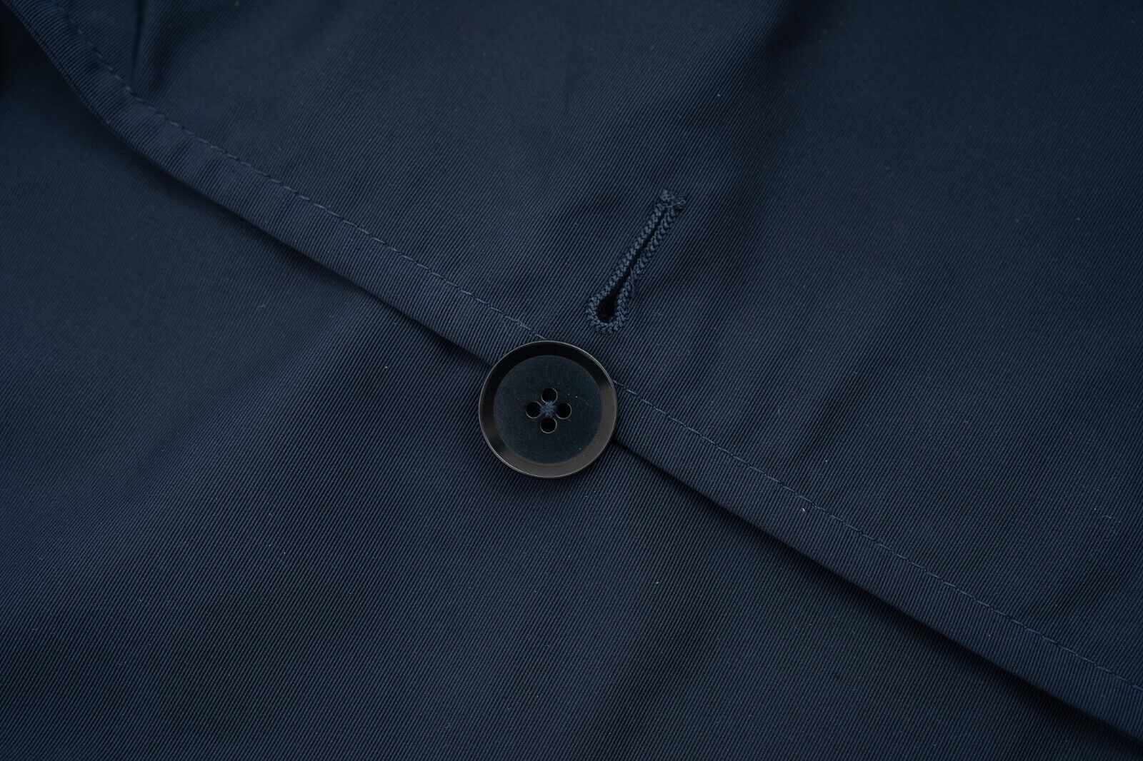 $2400 ISAIA NAPOLI Blue Techno Coat Carcoat Water Water Repellent 44 US / 54 EU