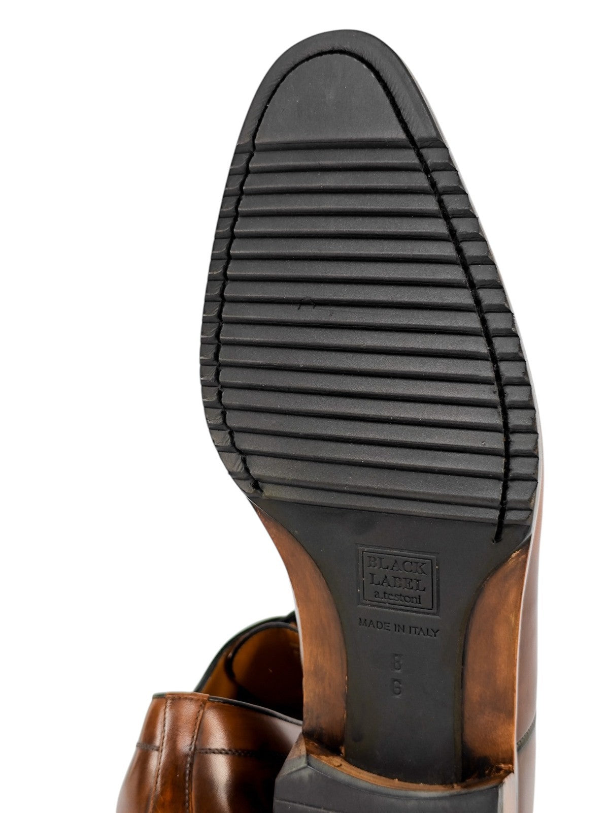 1100$ TESTONI Black Label Oxford Shoes Calf Caramel Shaded 8 UK / 9 US / 42 IT