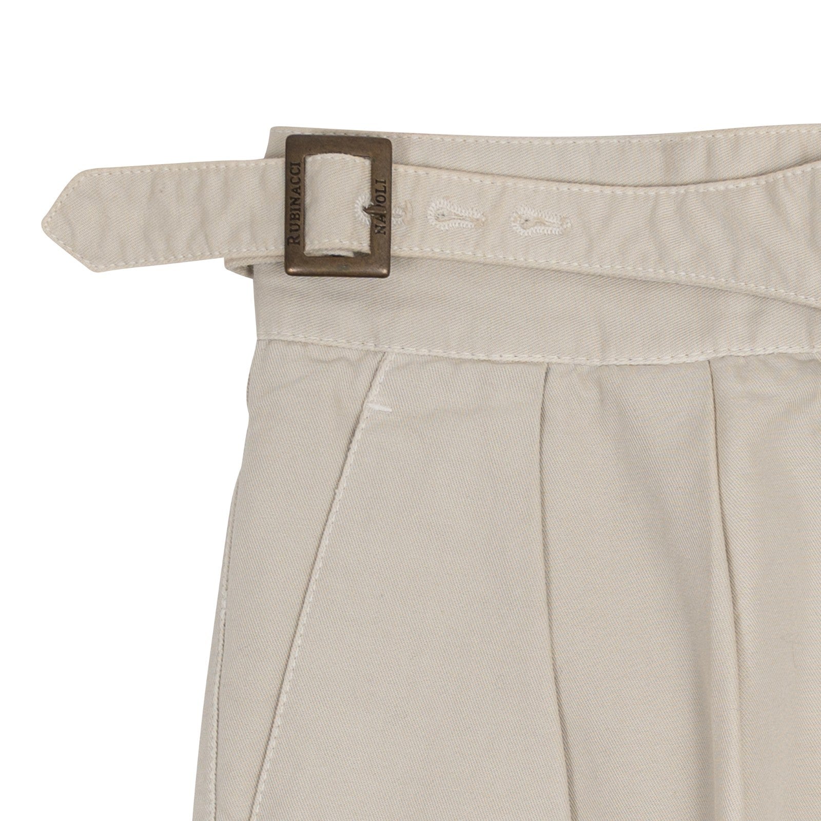 530$ RUBINACCI NAPOLI Manny Gurkha Short Pant beige Cotton 28 US / 44 IT