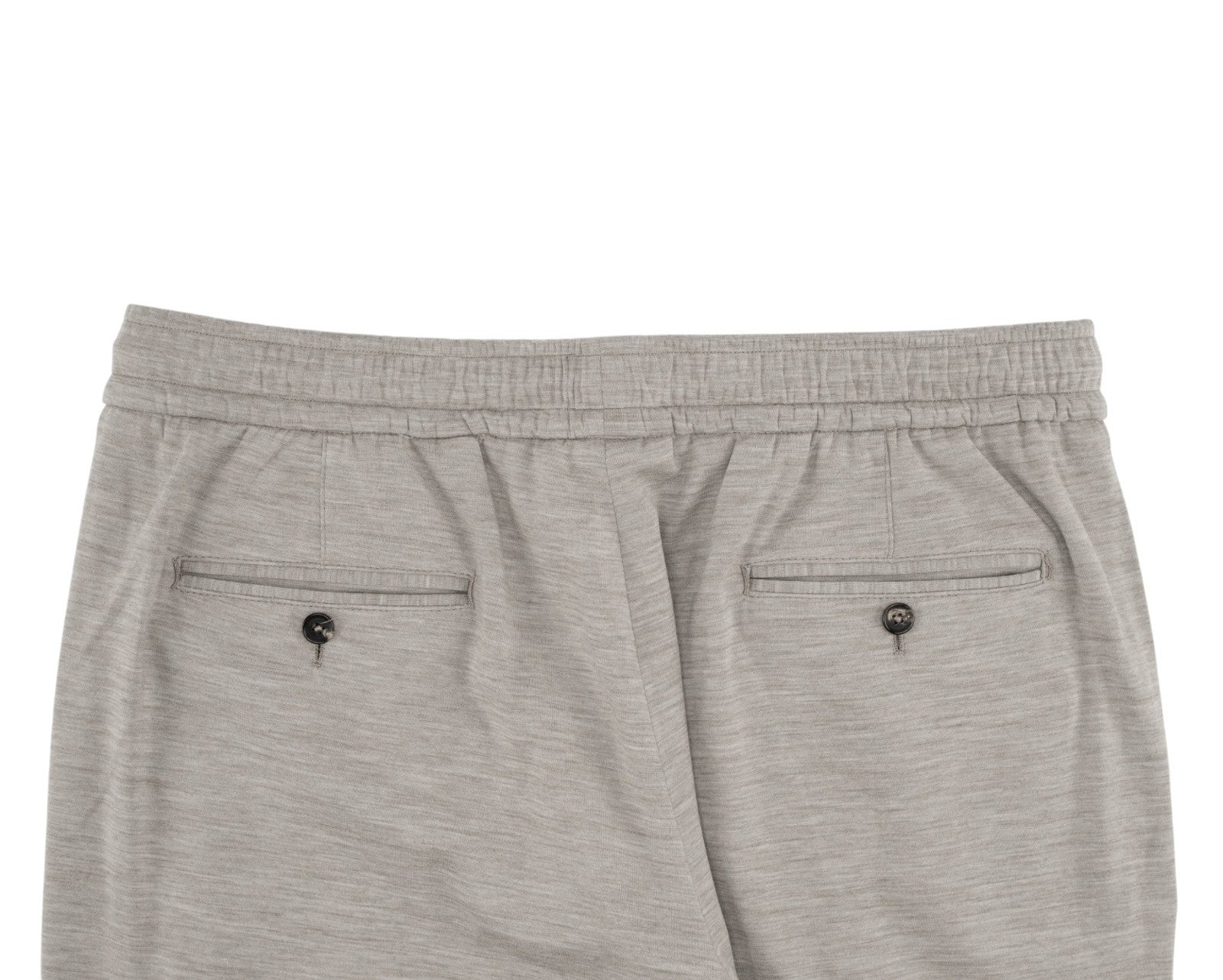 1285$ ISAIA NAPOLI Gray Drawstring Pant Jersey Wool Relaxed Fit 40 US / 56 EU