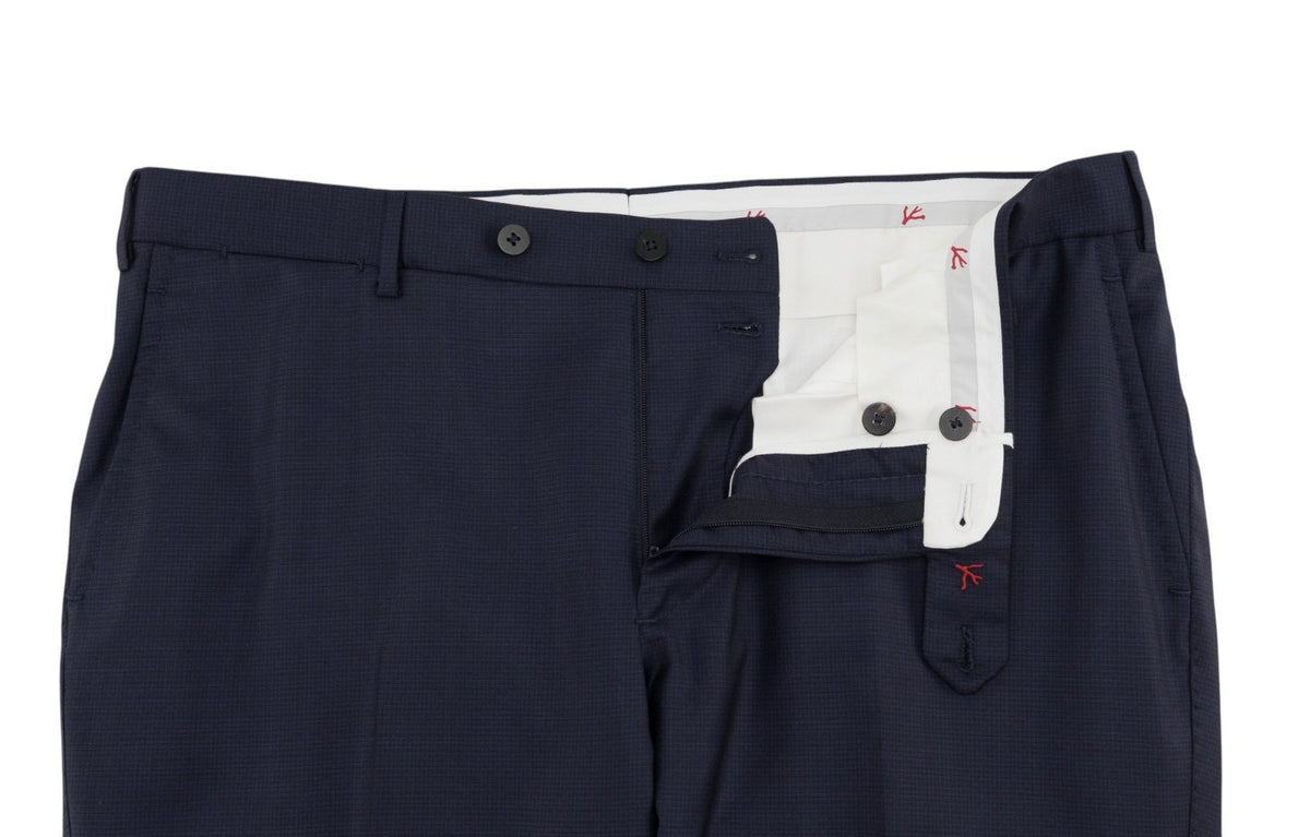 $7150 ISAIA "Marechiaro" Dark Blue Suit Wool 170's & Silk 44 US / 54 EU 8R