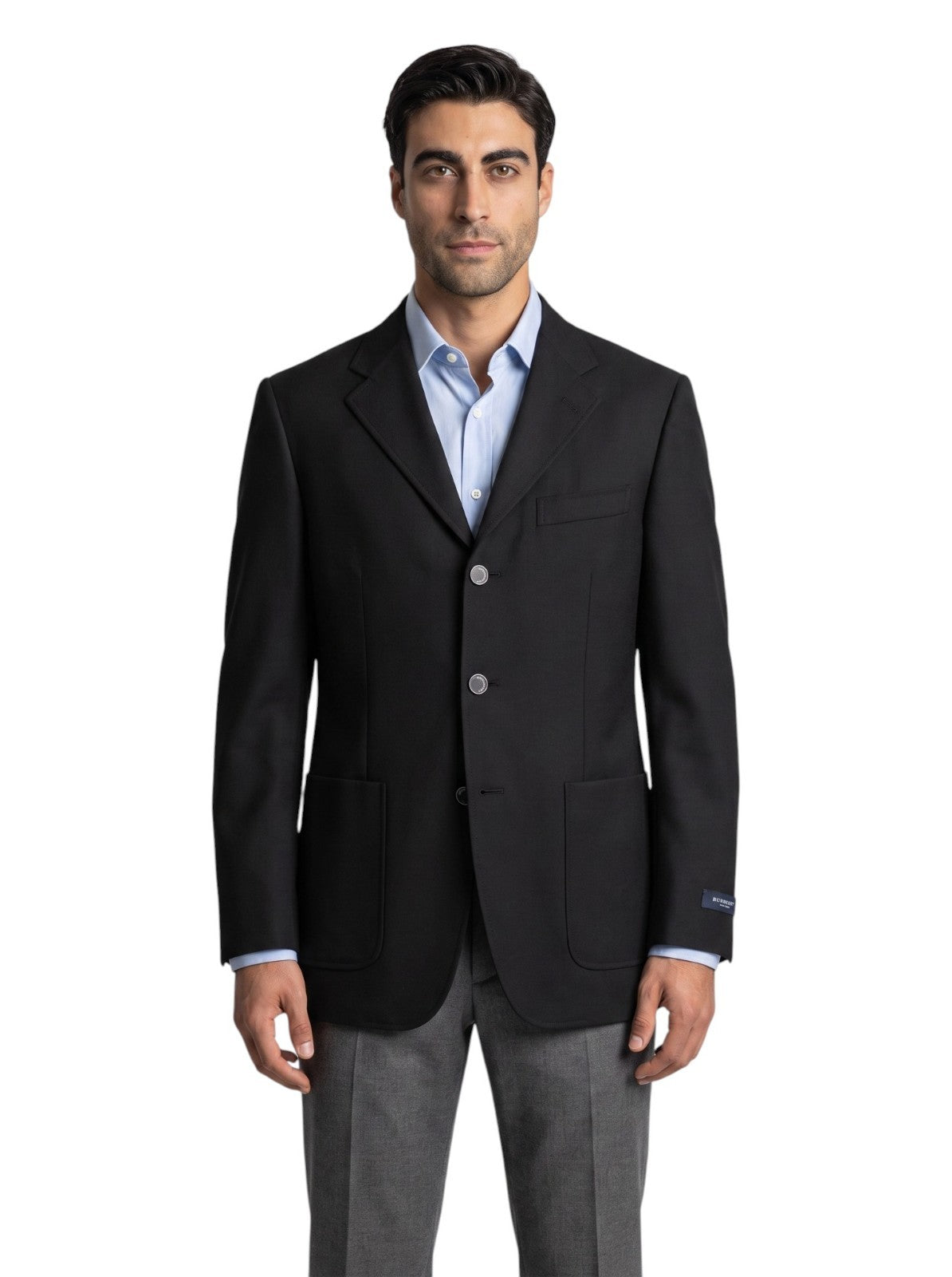 1450$ BURBERRY Blue Midnight Jacket Sport Coat Wool 100's 36 US / 46 IT 7R