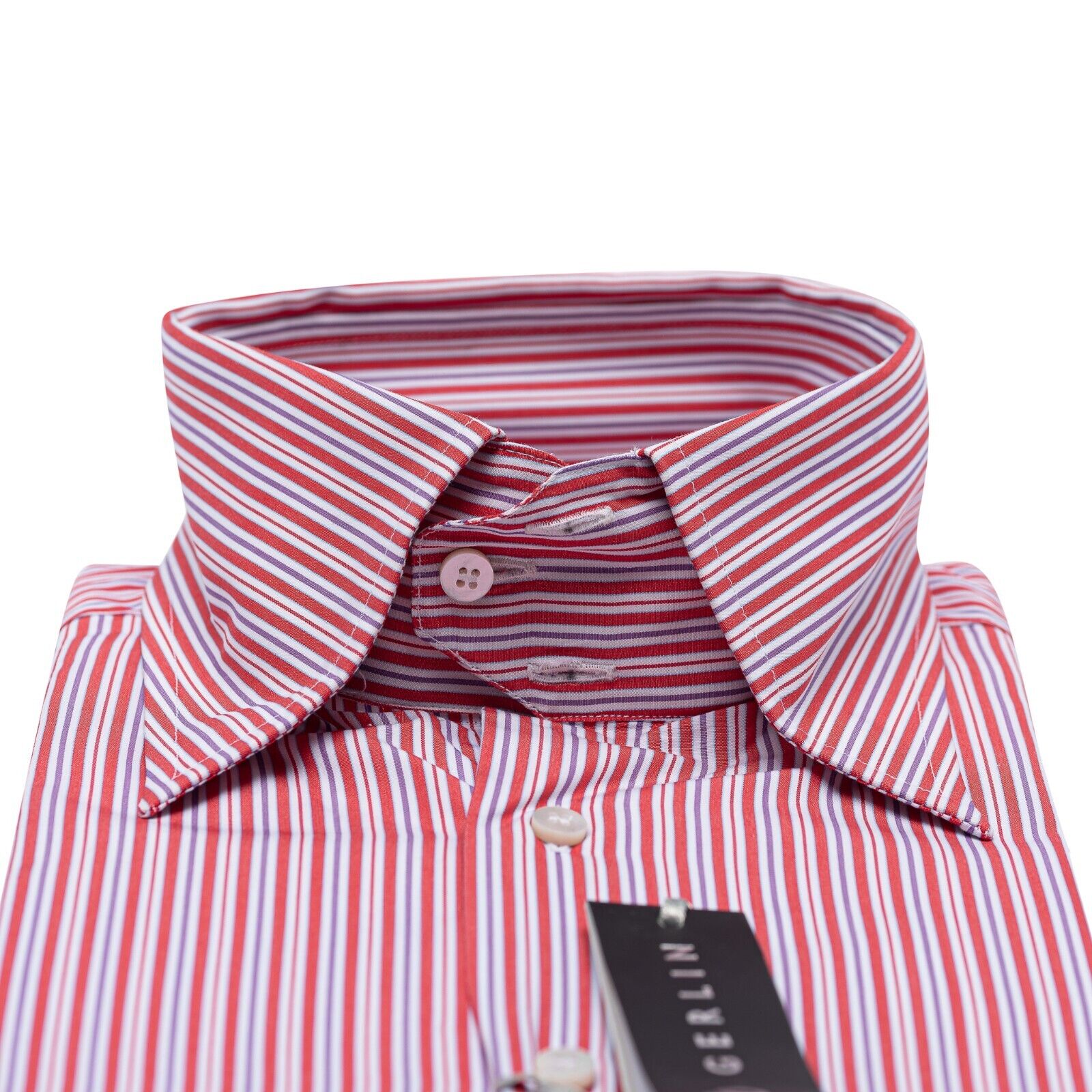 750$ LUXURY GERLIN Shirt Triple Buttons ALUMO Cotton 16 - 41 9Q BIJAN