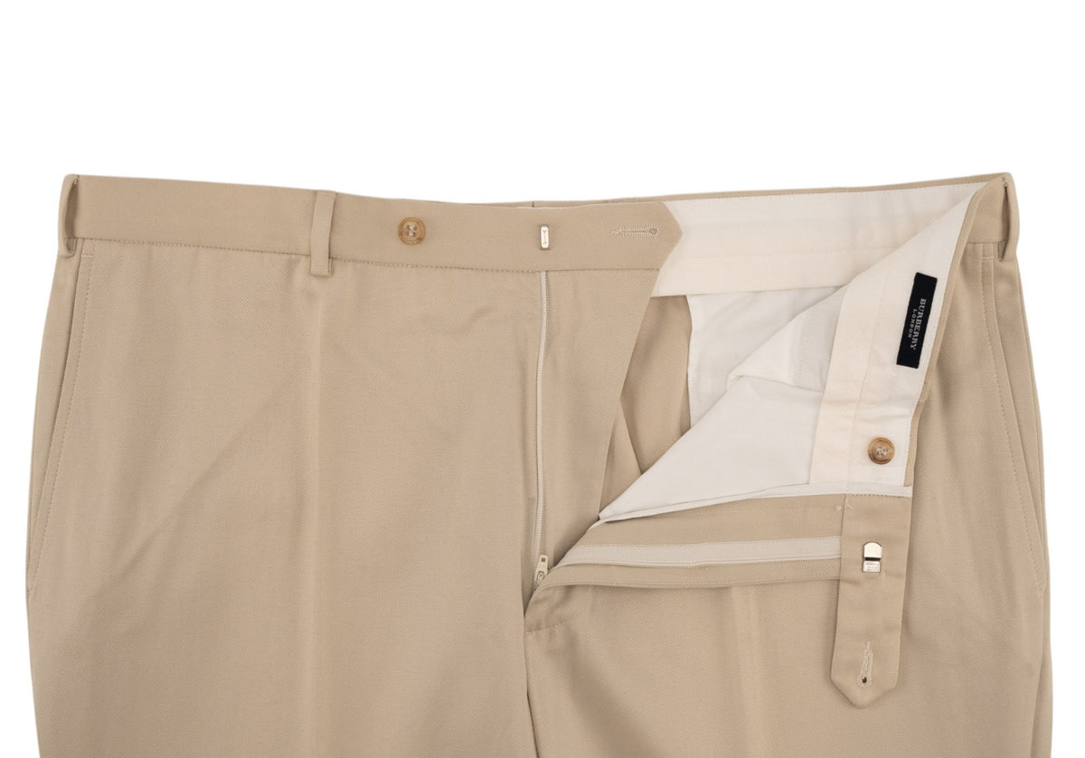 700$ BURBERRY LONDON Beige Chino Cotton Trouser Pant Regular Fit 42 US / 58 EU