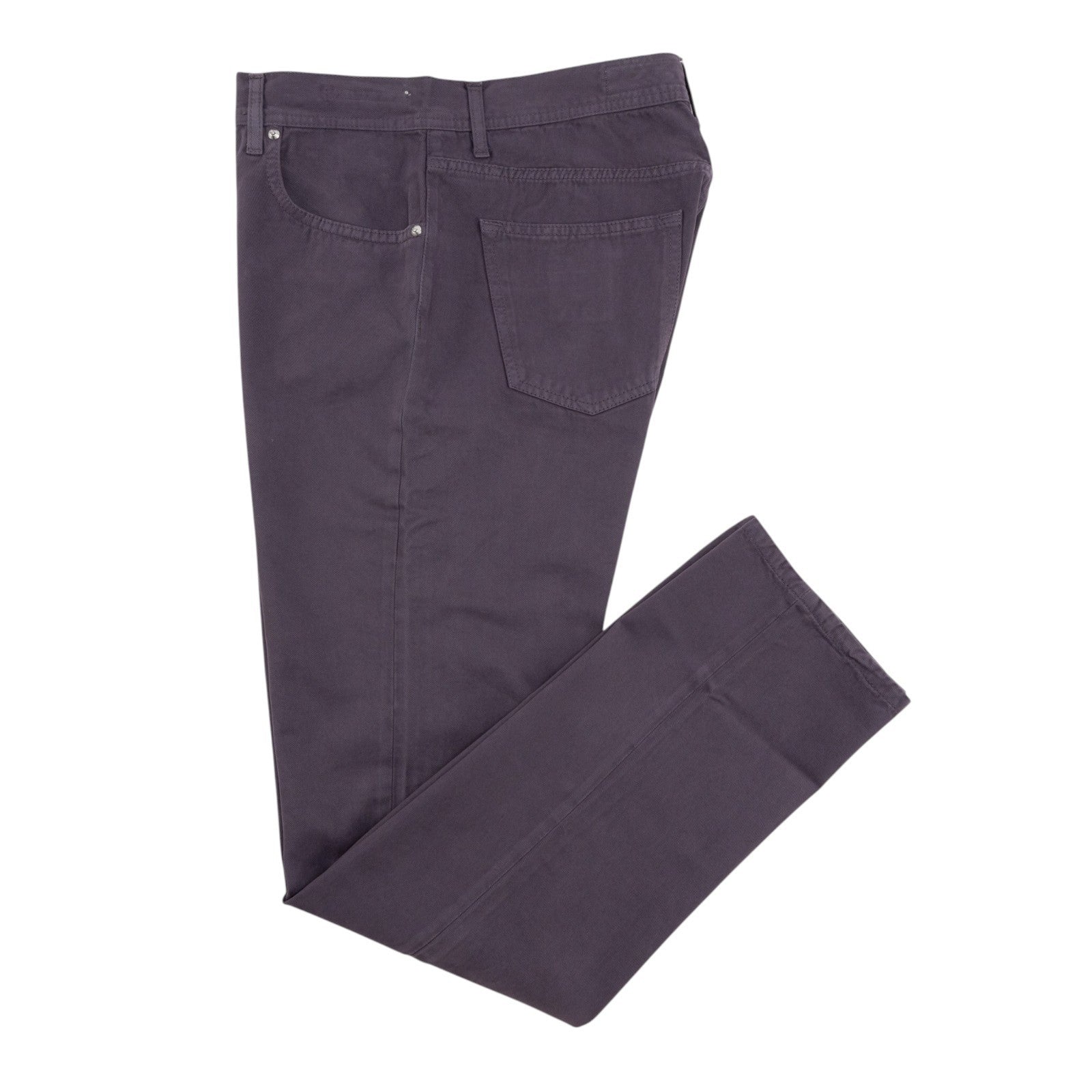 415$ LUIGI BORRELLI NAPOLI Purple Denim Jeans Pant Twill Cotton 34 US / 50 EU