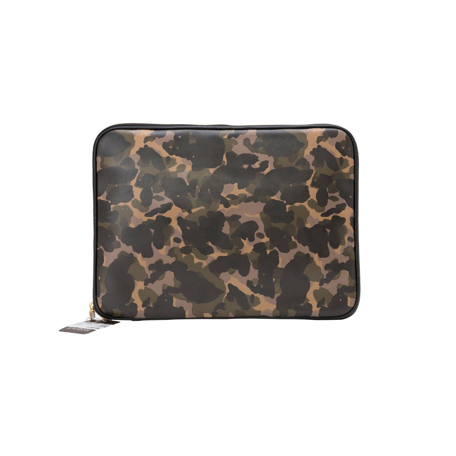 $620 Testoni Bologna Camouflage Calf Clutch Bag / Document Holder + PC case