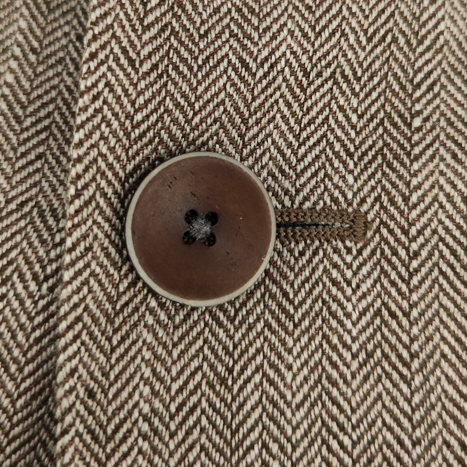 1450$ RAFFAELE CARUSO E.Thomas Herringbone Sport Coat Wool Silk Linen 40US 50 IT