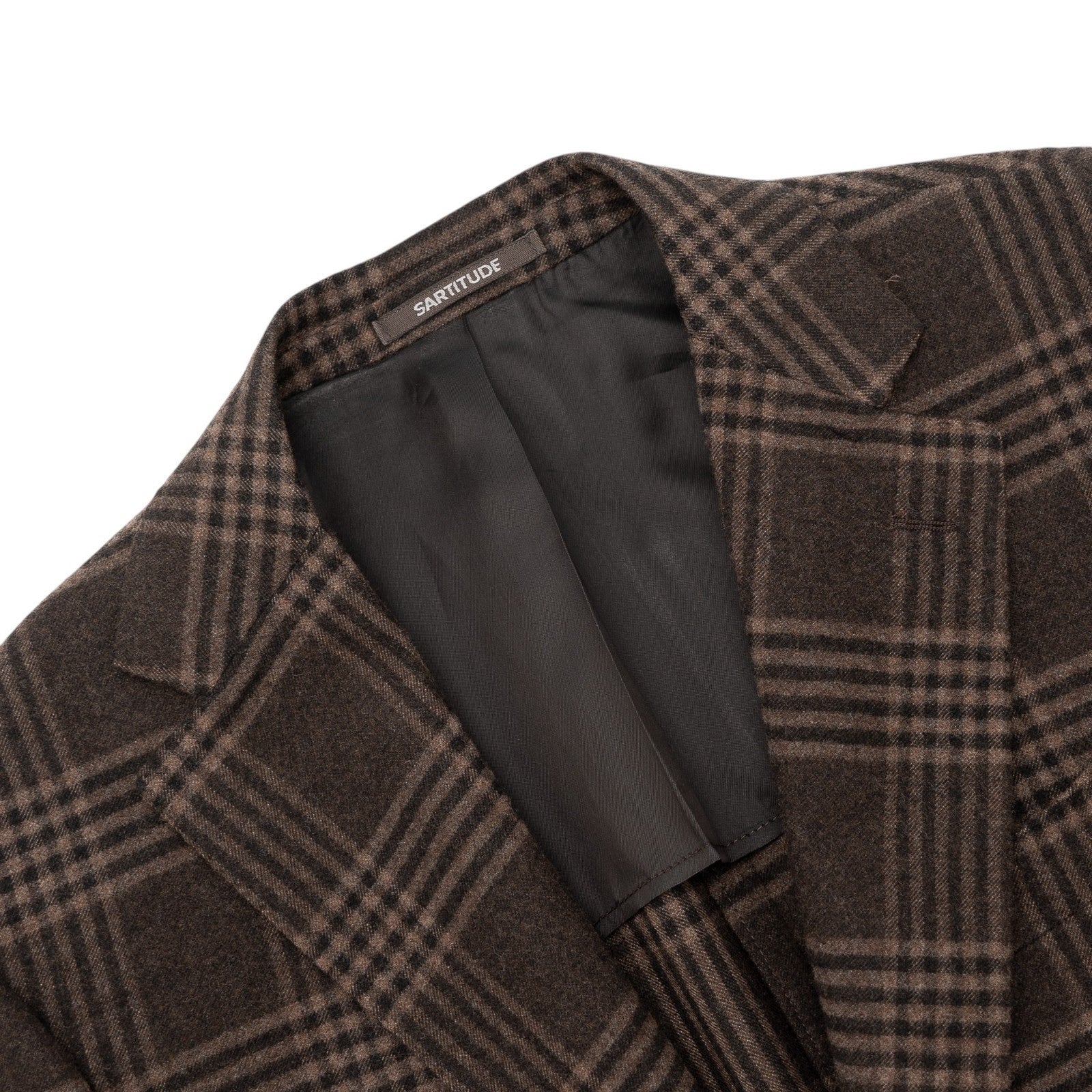 850$ SARTITUDE NAPOLI Brown Jacket Sport Coat Wool Super 130's 42 US / 52 EU