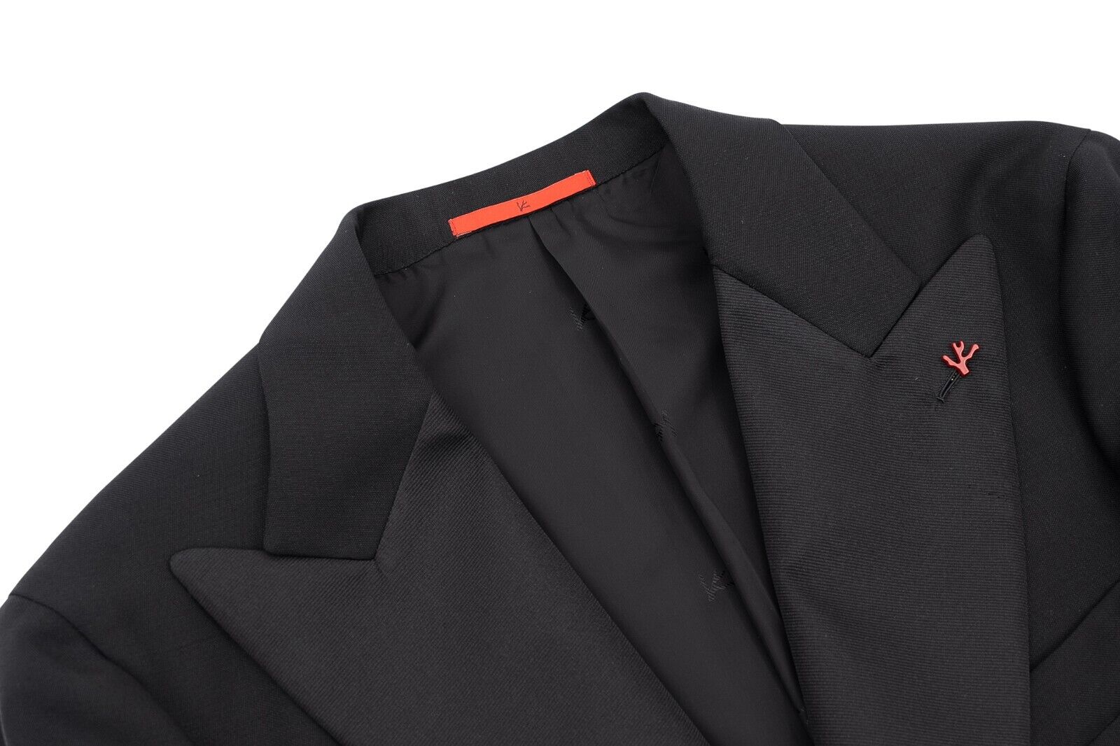 $5600 ISAIA NAPOLI Black Tuxedo Formal Jacket Wool / Mohair 40 US / 50 EU 7R