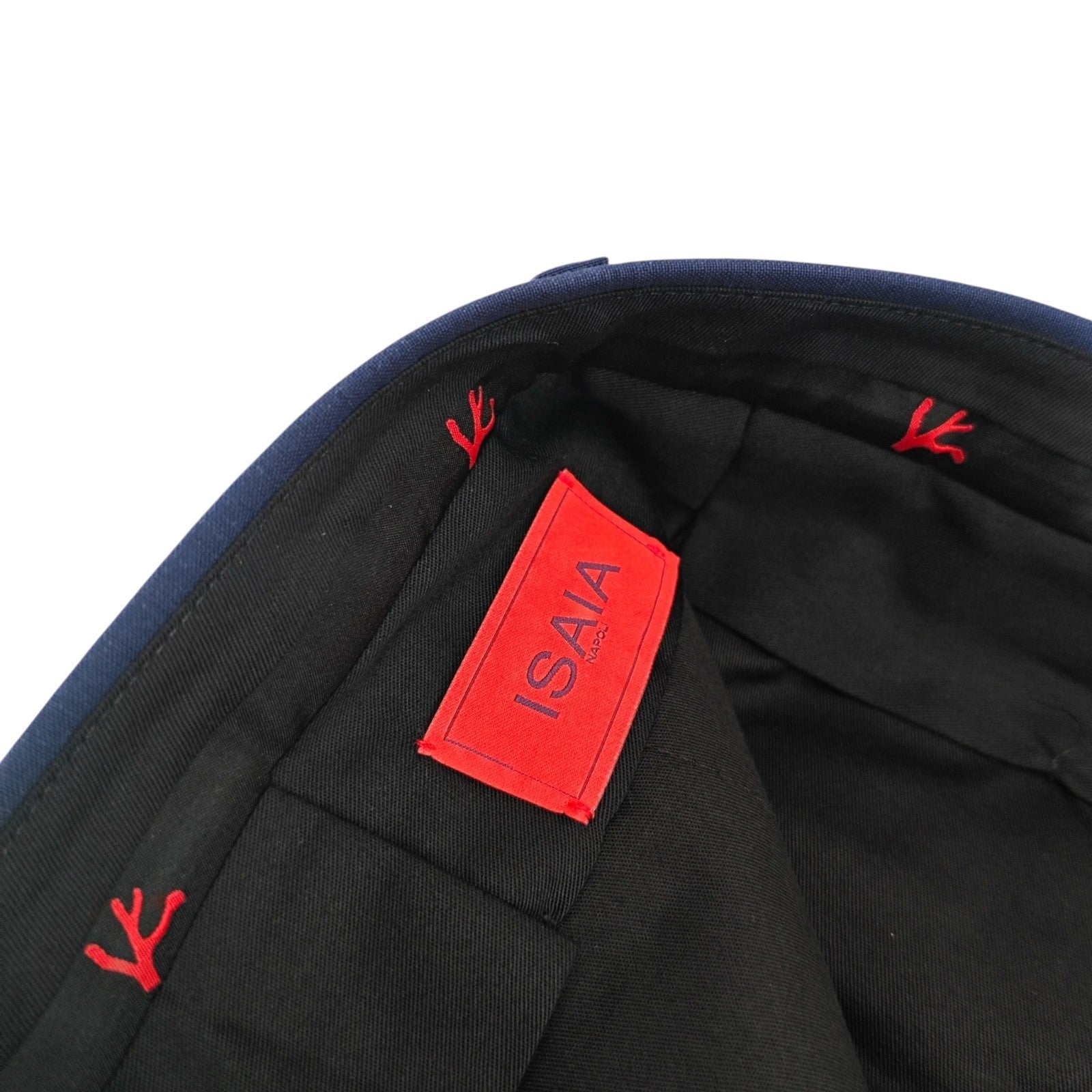 1450$ ISAIA Blue Tapered Dress Pant Wool Linen Mohair 36 US / 52 EU 8R