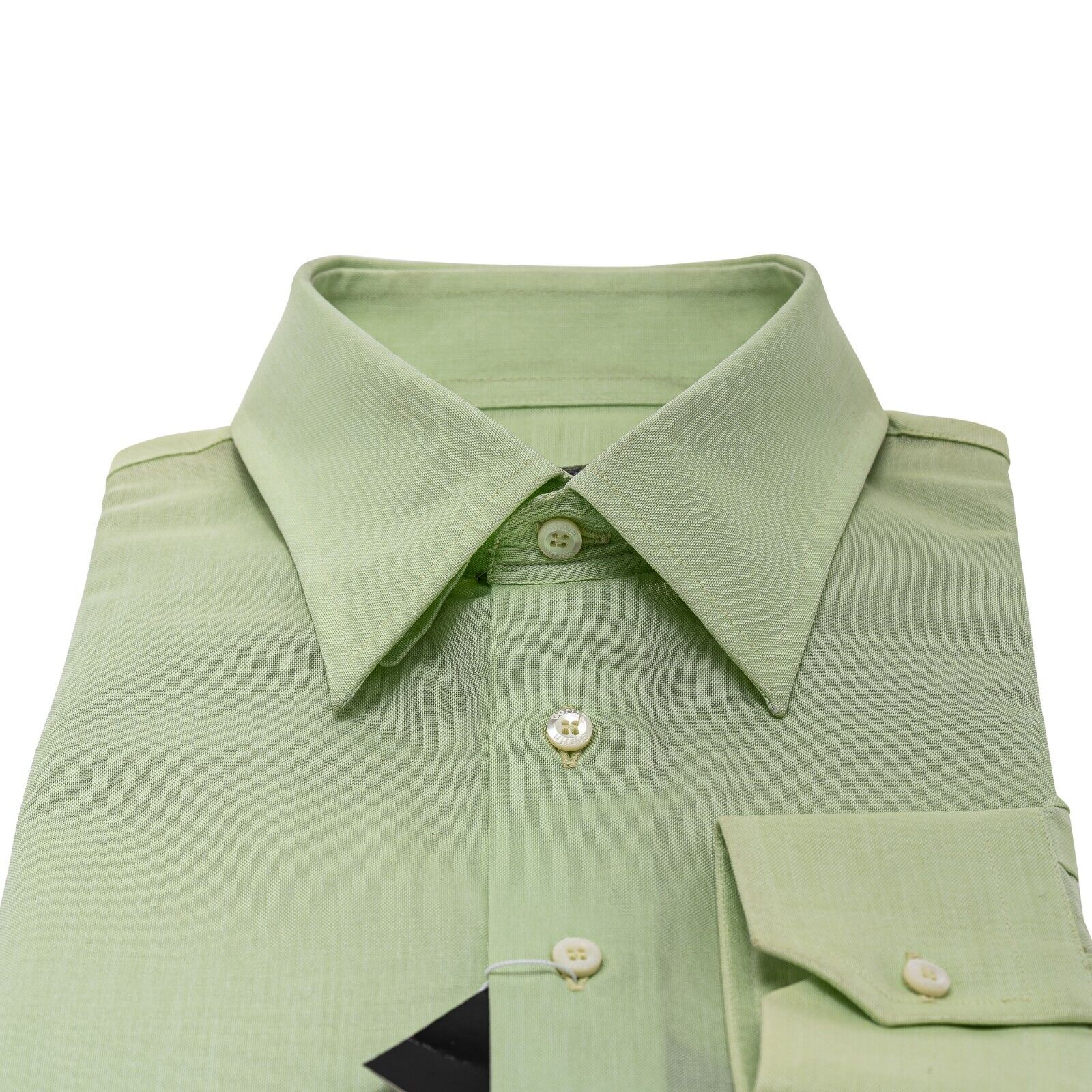 690$ LUXURY GERLIN Shirt Solid Green Fine Cotton 16 - 41 5C BIJAN