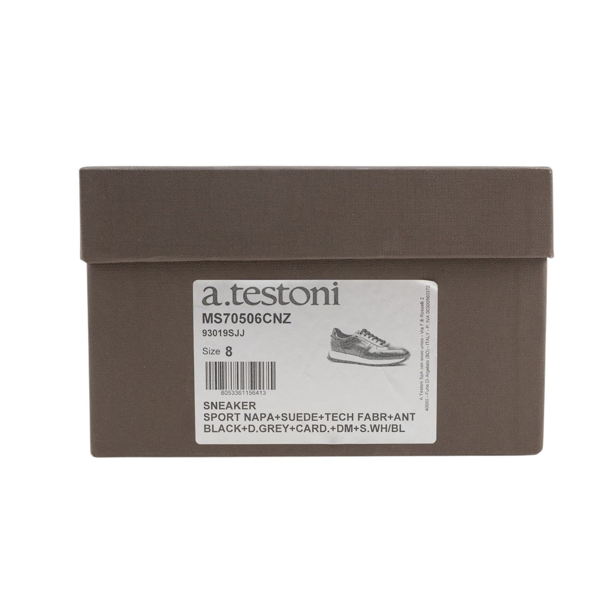 700$ TESTONI Sneaker Shoes Sport Napa Suede Brown 8 UK / 9 US / 42 IT