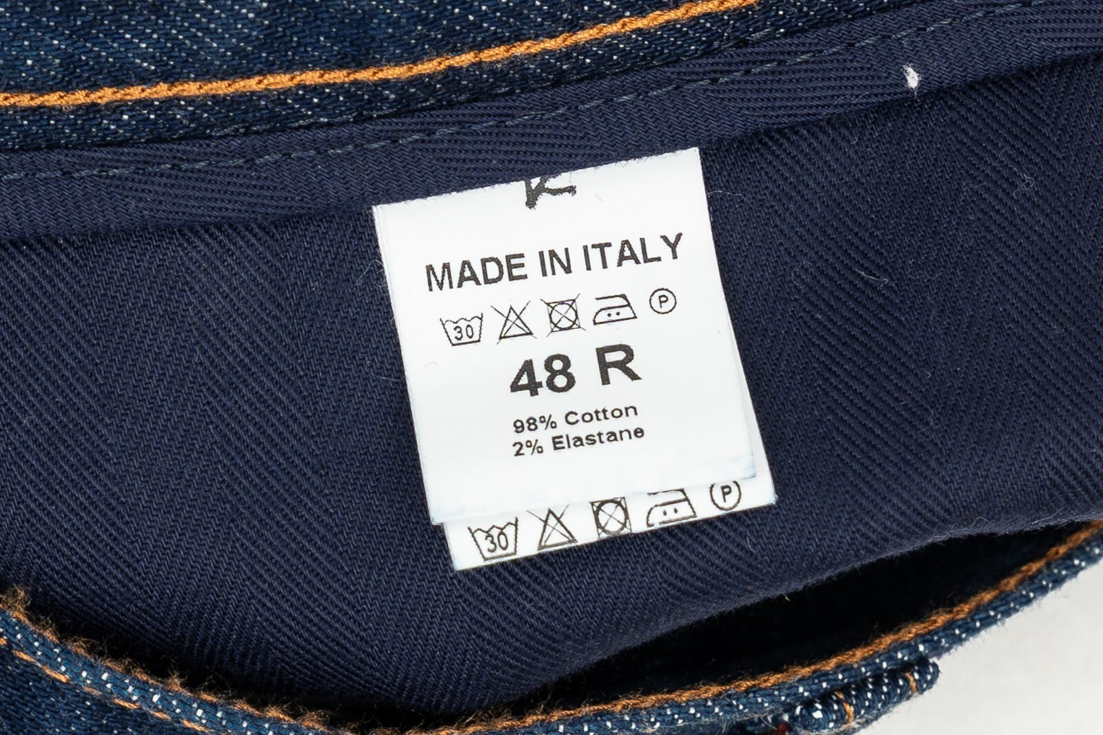 750$ ISAIA NAPOLI Blue Denim Jeans Trousers Pant Cotton 32 US / 48 EU R