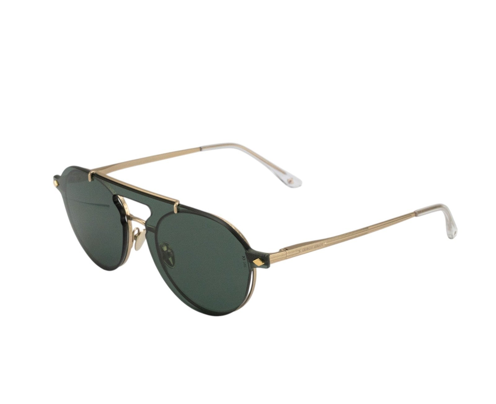 520$ GIORGIO ARMANI Eyeglasses Frame with Clip-On Sunglasses Green Lenses
