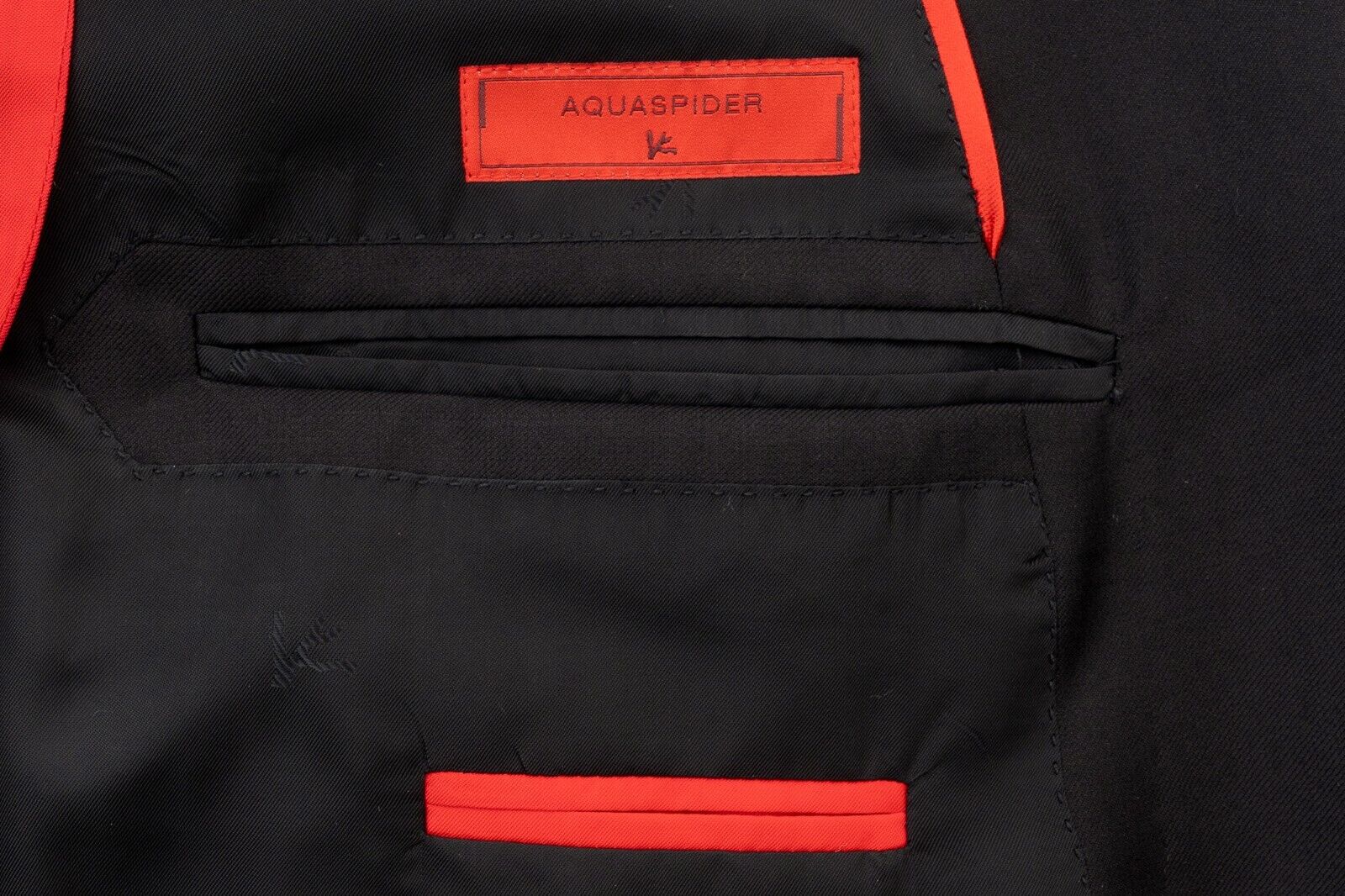 $6500 ISAIA NAPOLI "Aquaspider" Black Hand-Sewn Suit Fine Wool 8R ( Regular)