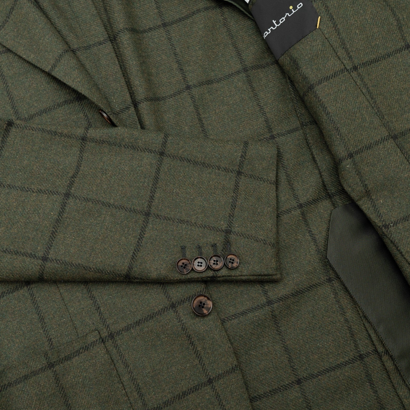 1800$ SARTORIO KITON NAPOLI Green Jacket Sport Coat Wool 38 US / 48 EU 9R