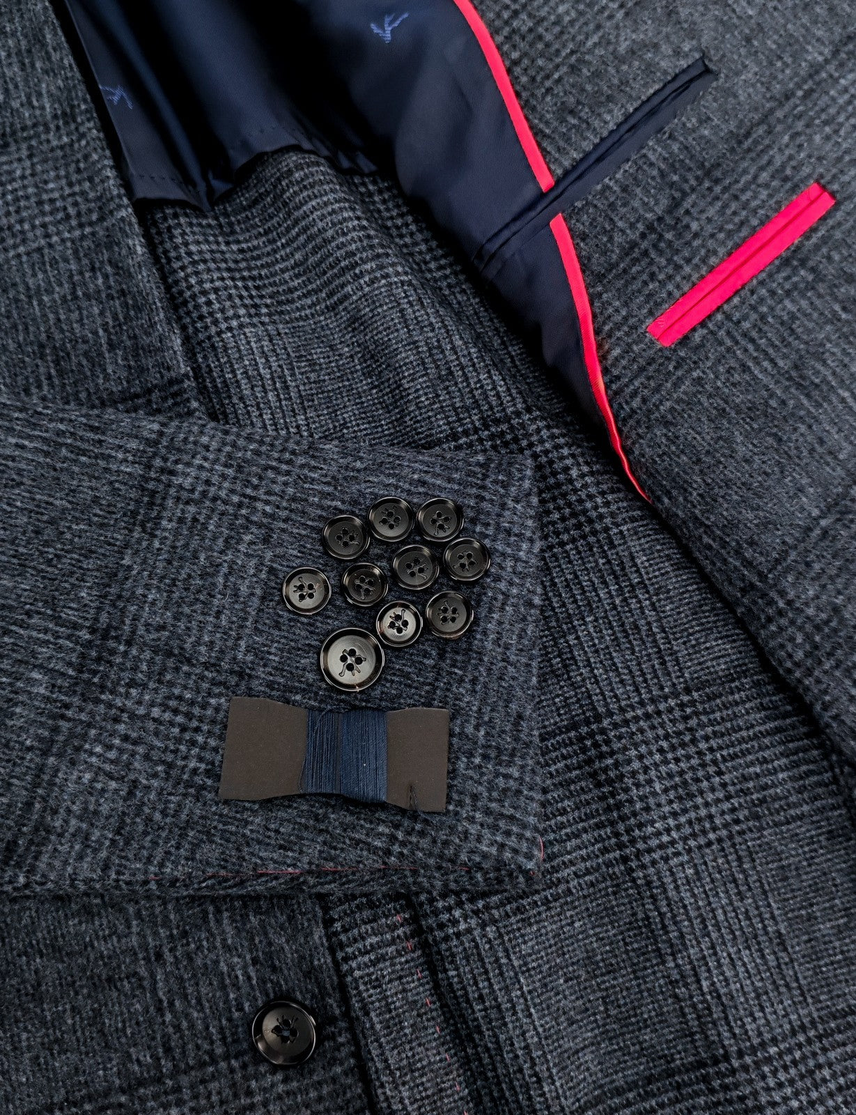$4650 ISAIA NAPOLI "Capri" Blue Sport Coat Flannel Wool 48 US / 58 EU 8R