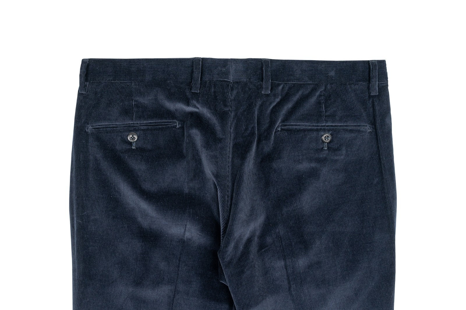625$ RUBINACCI NAPOLI "Luca" Blue Cotton Corduroy Trouser Pant Made in Napoli