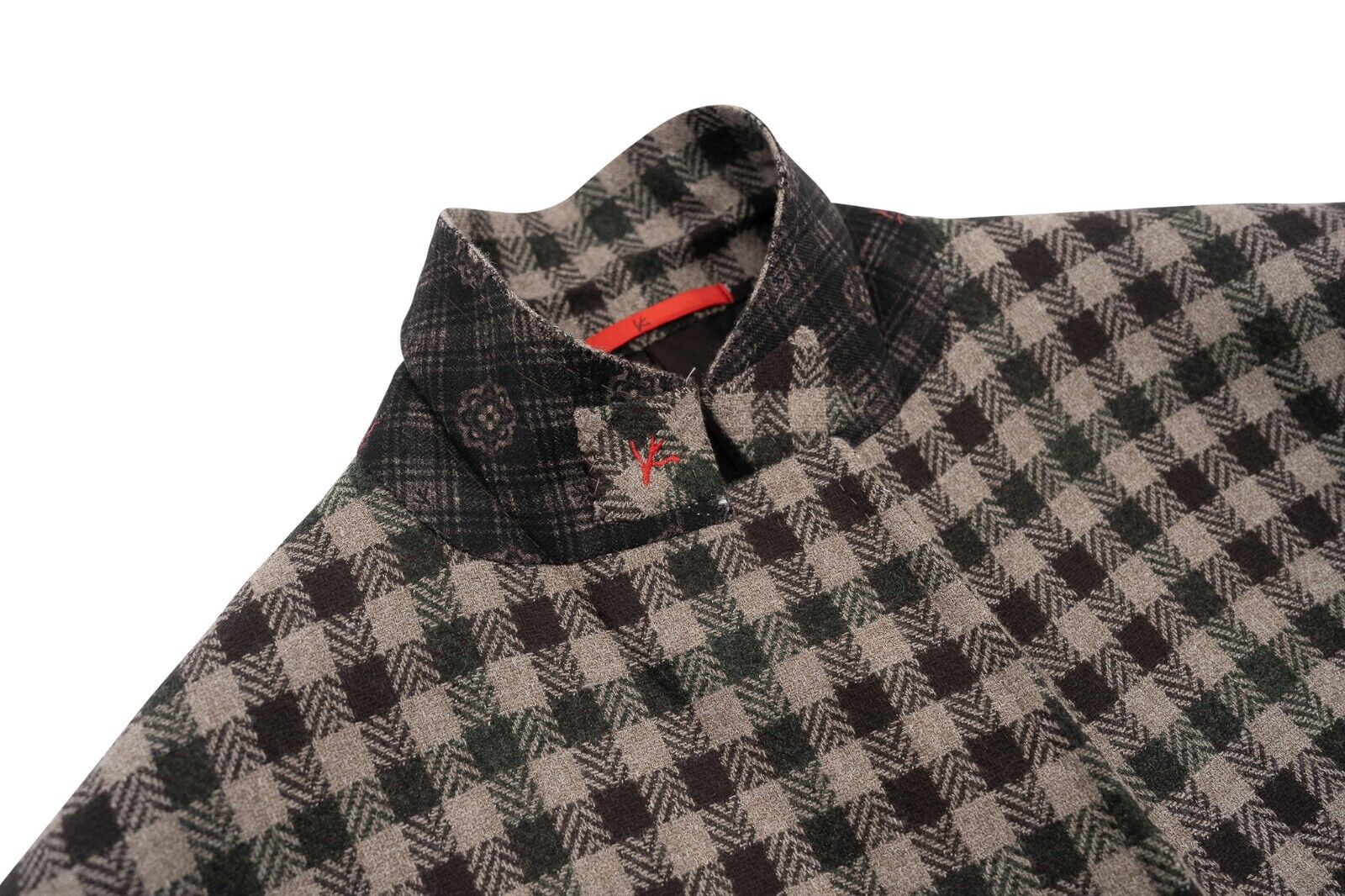 $5200 ISAIA Napoli Brown Checks Jacket Sport Coat Wool 40 US / 50 EU 8R