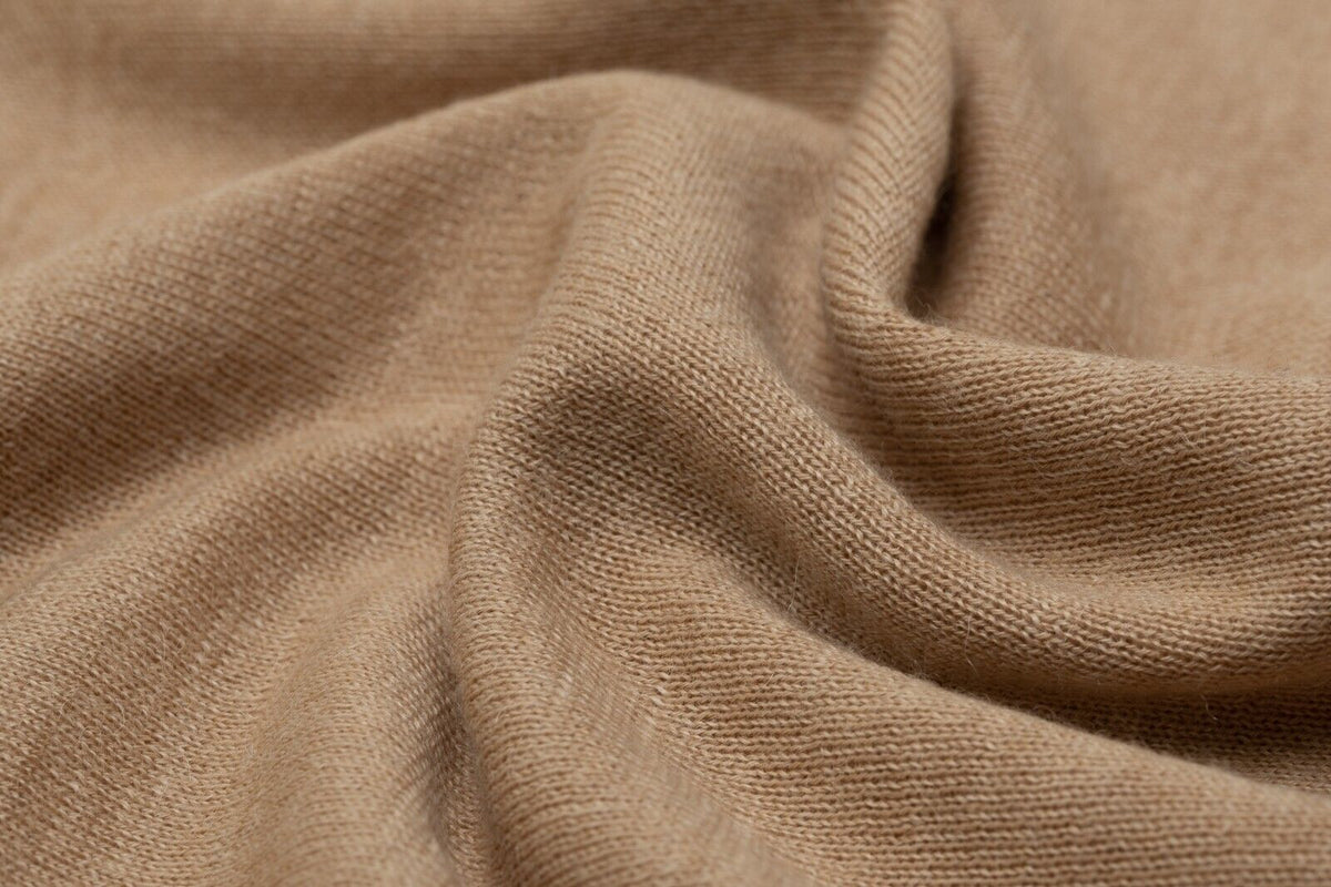 $3200 FEDELI CASHMERE Beige Polo Sweater 100% VICUNA Ultra Rare