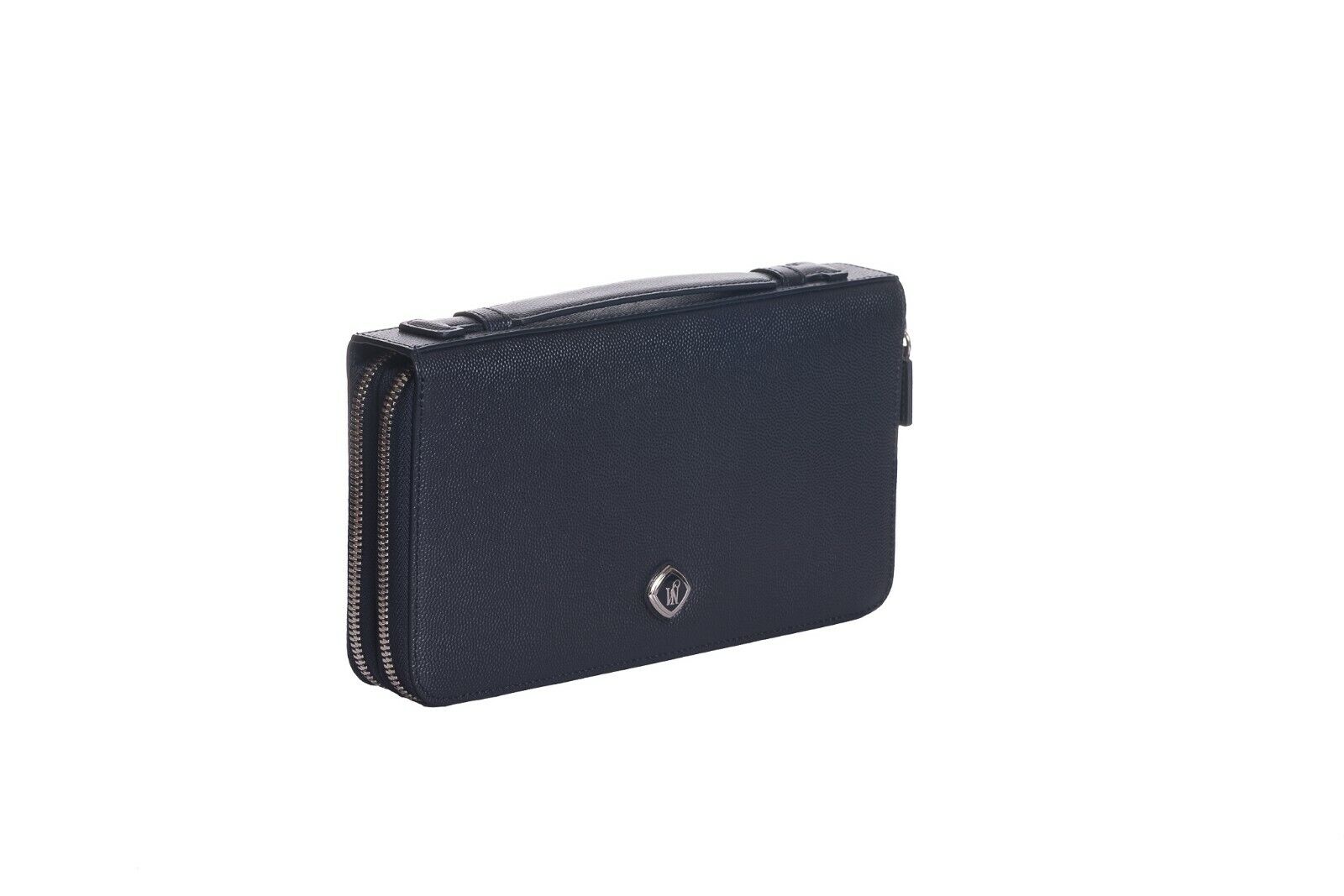 JM ICON by JOHNNY MANGLANI Dark Blue Clutch Bag Double Organizer Handbag Wallet