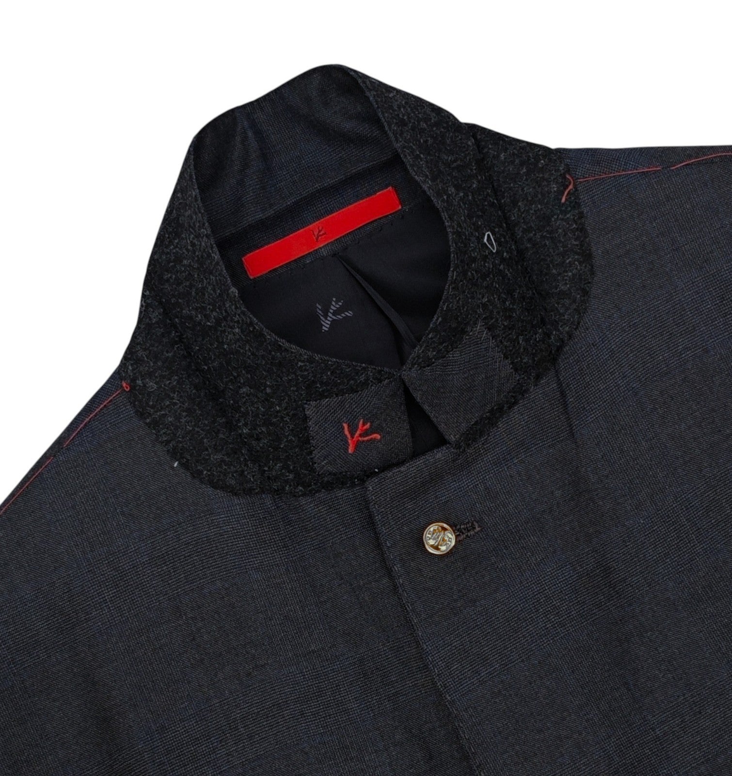 $6800 ISAIA "Sanita" Gray Hand-Sewn Suit Fine Wool Glen Plaid 42 US / 52 EU 8R