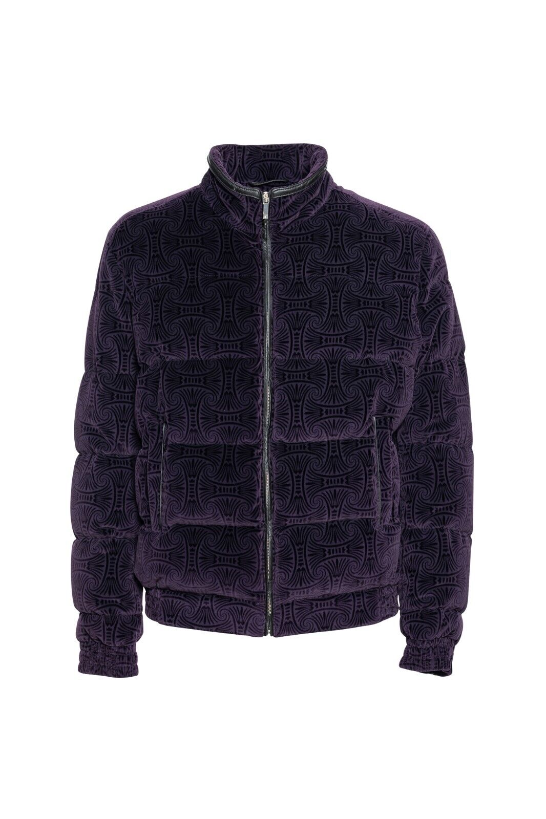 2500$ ITALO FERRETTI Puffer Jacket Velvet + Leather "OTTOMAN" 40 US 50 EU BIJAN