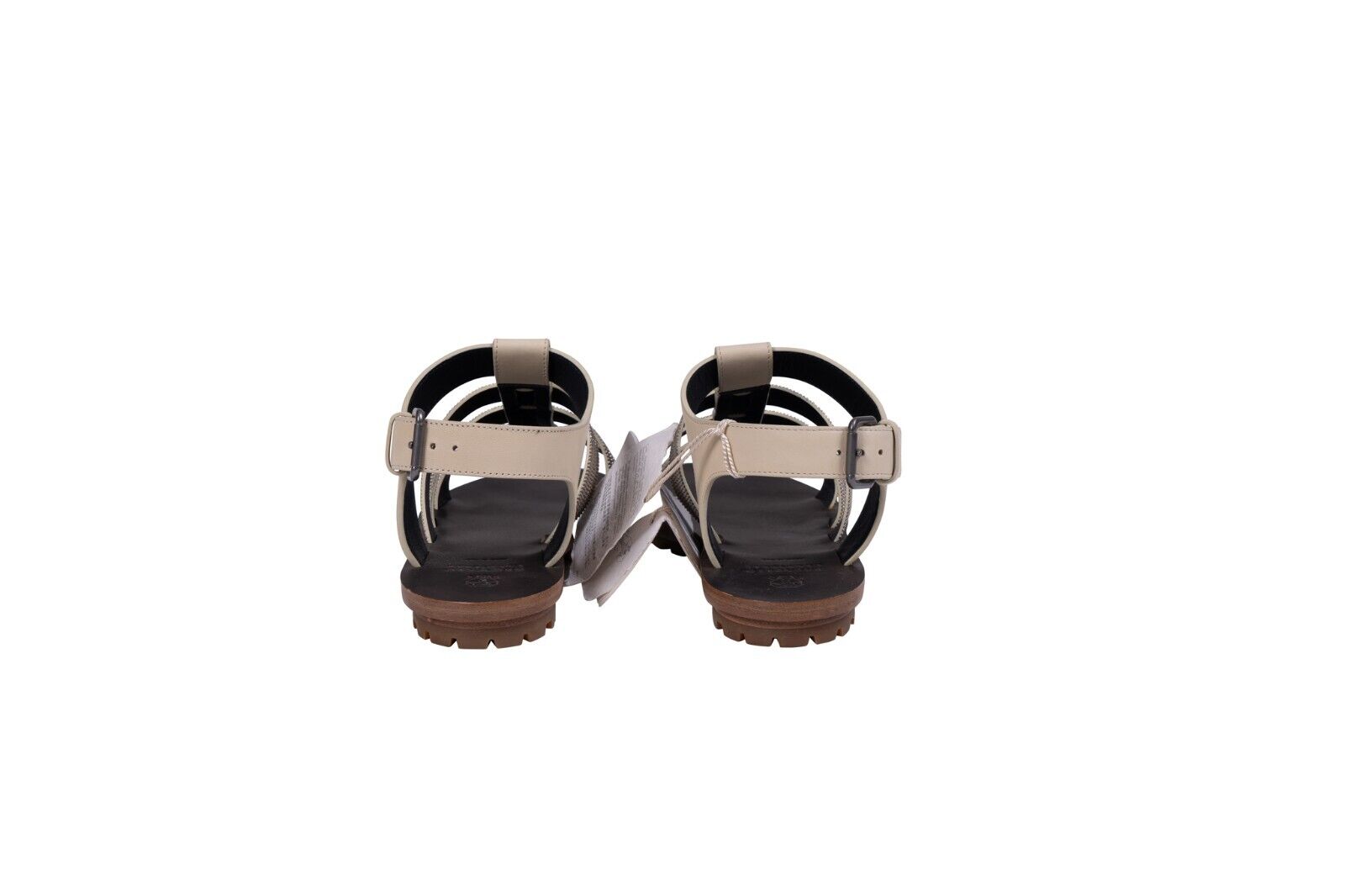 1400$ BRUNELLO CUCINELLI Sandal Monile Shoes Beige Leather 6 US / 3 UK / 36 IT