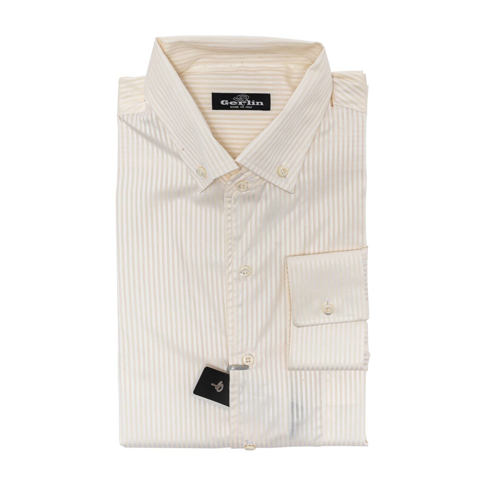690$ LUXURY GERLIN Shirt Light Yellow ALUMO Cotton 16 - 41 5T BIJAN