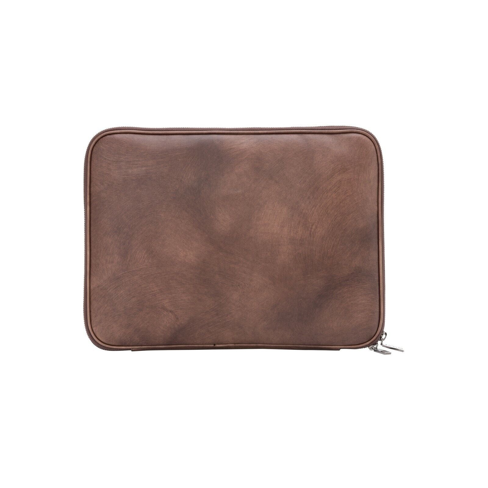 $740 Testoni Bologna Brown TAMPONATO Calf Clutch Bag / Document Holder PC case