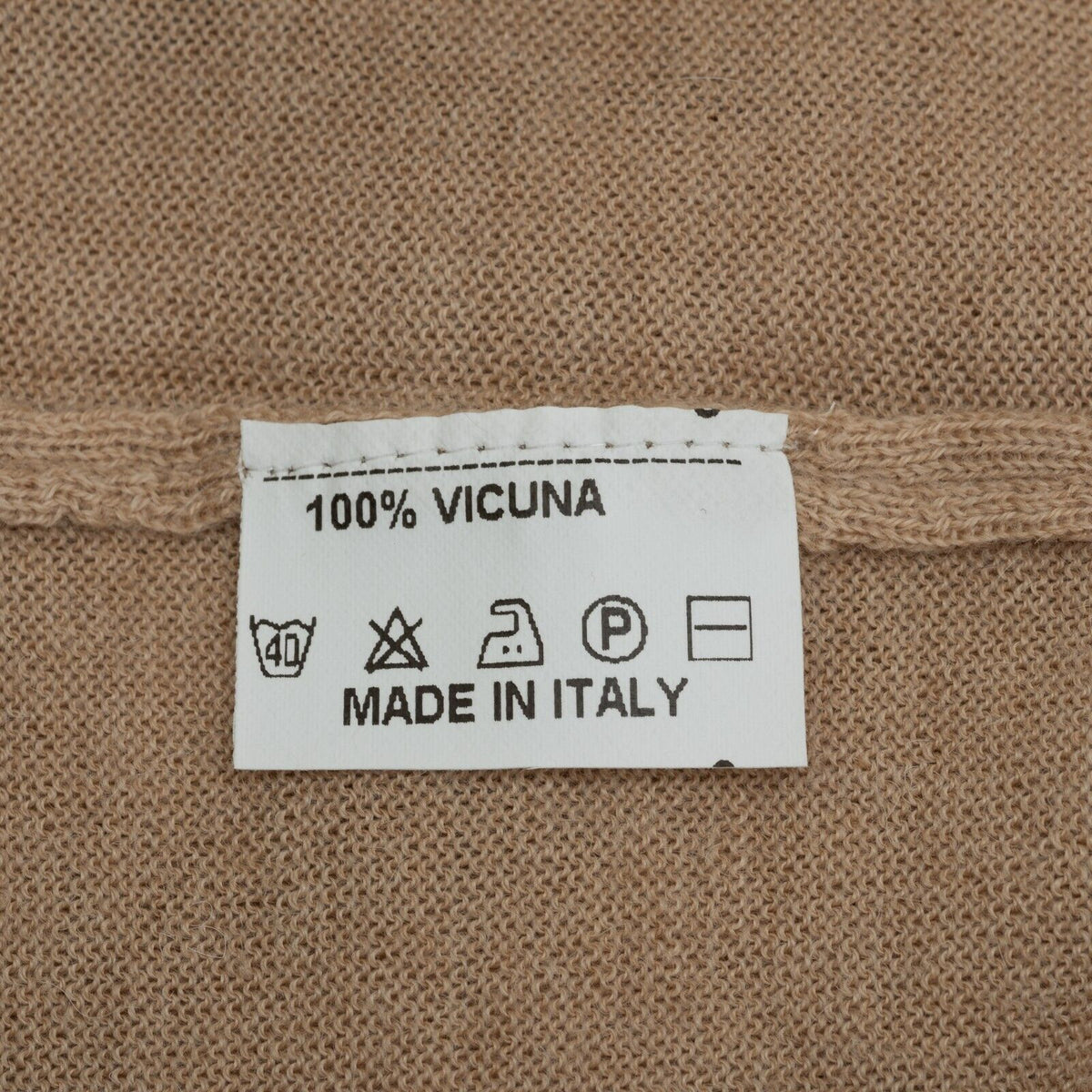 $3200 FEDELI CASHMERE Beige Polo Sweater 100% VICUNA Ultra Rare