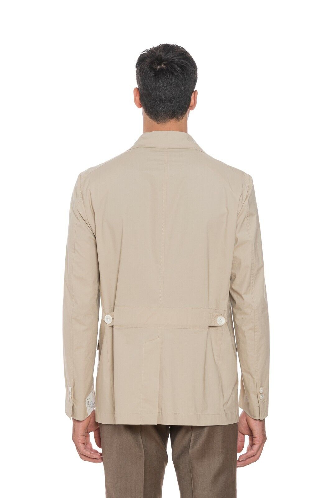 1750$ BELVEST CITY SAFARI Jacket with Martingale Beige Cotton 42 US / 52 EU 8R