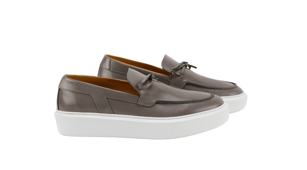 700$ TESTONI "Paestum" Sneaker Shoes Burnished Calf Taupe 5 UK / 6 US / 39 IT