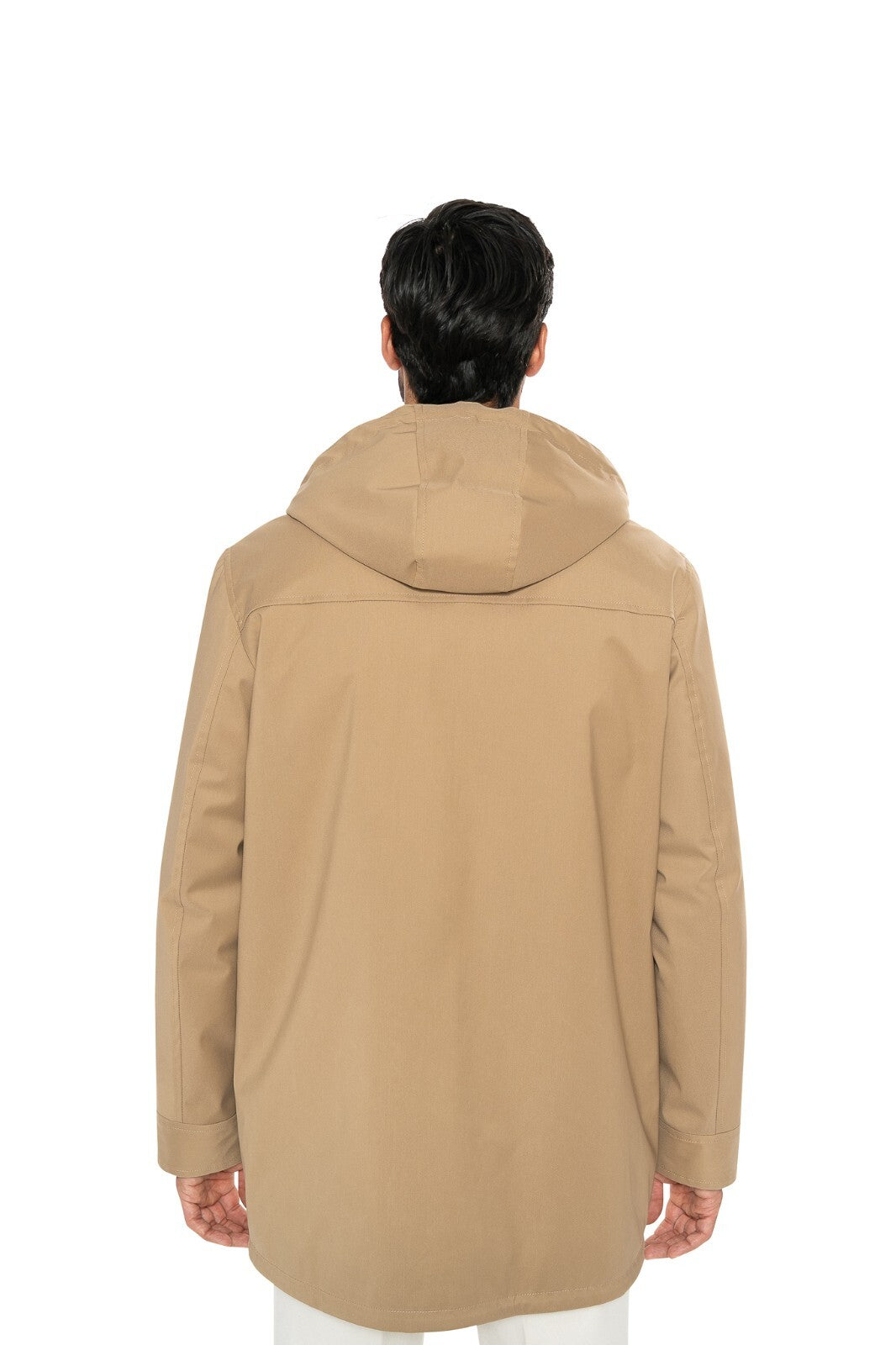 $3600 ISAIA NAPOLI Beige Techno Hooded Padded Parka 38 US / 48 EU