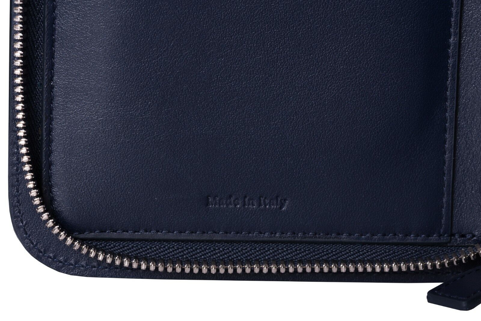 ARALDI MILANO 1930 Ocean Blue TAMPONATO Leather Clutch Bag Travel Wallet Handbag
