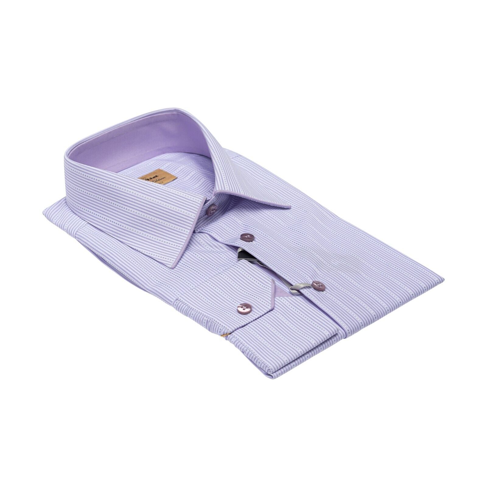 690$ ITALIAN LUXURY GERLIN Shirt Lilac Jacquard Cotton 16 - 41 9B ZILLI