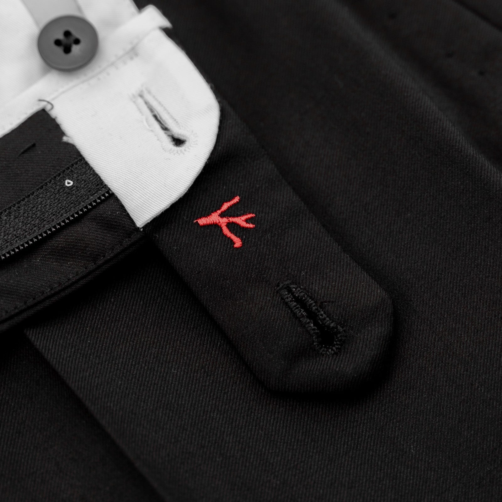 1680$ ISAIA NAPOLI Hand-Sewn Tapered Dress Pant Fine Wool Black 40 US / 56 EU 7R