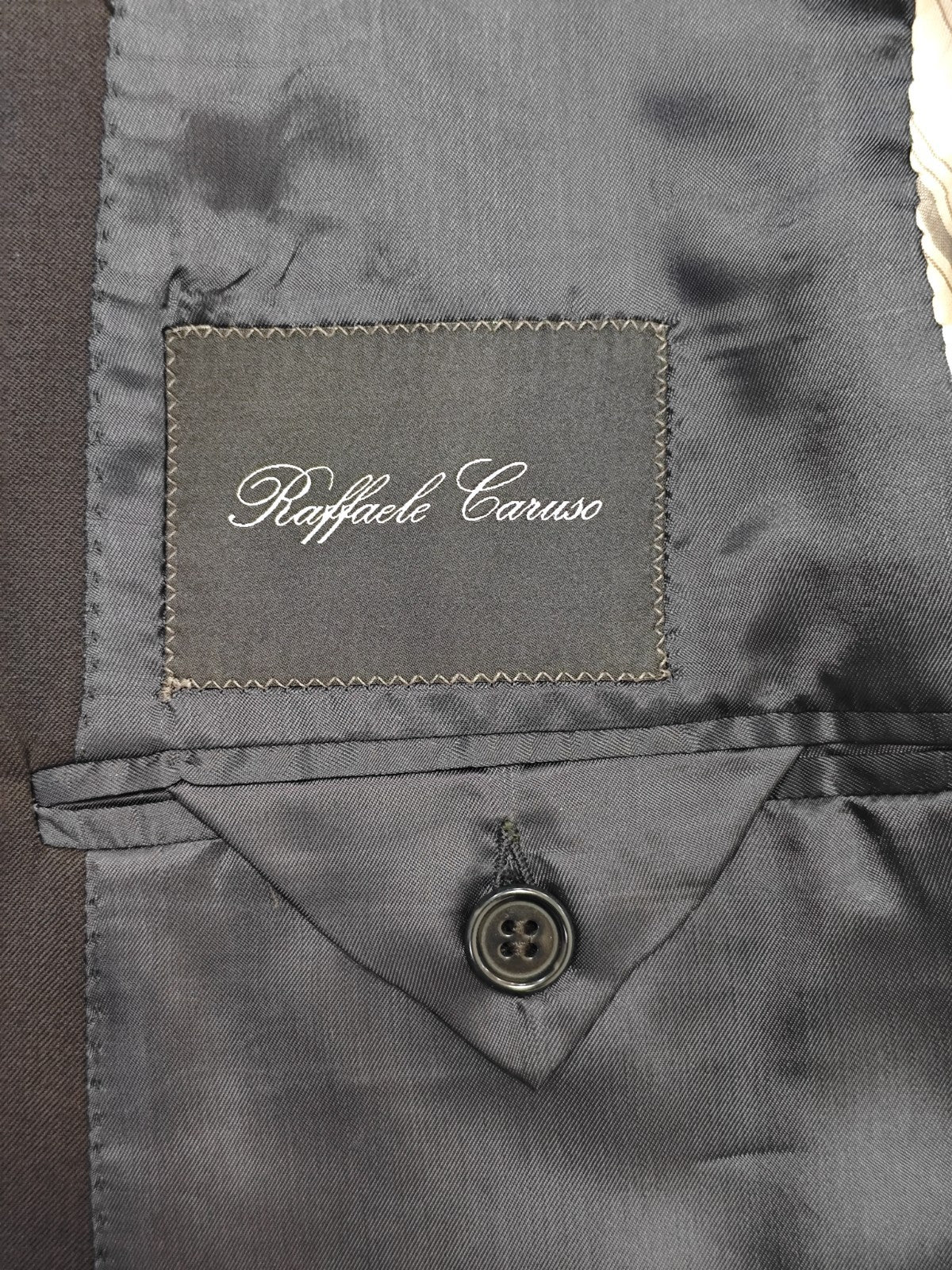 $2200 RAFFAELE CARUSO Blue Midnight Peak Suit LORO PIANA Wool 130's 40 US 50 EU